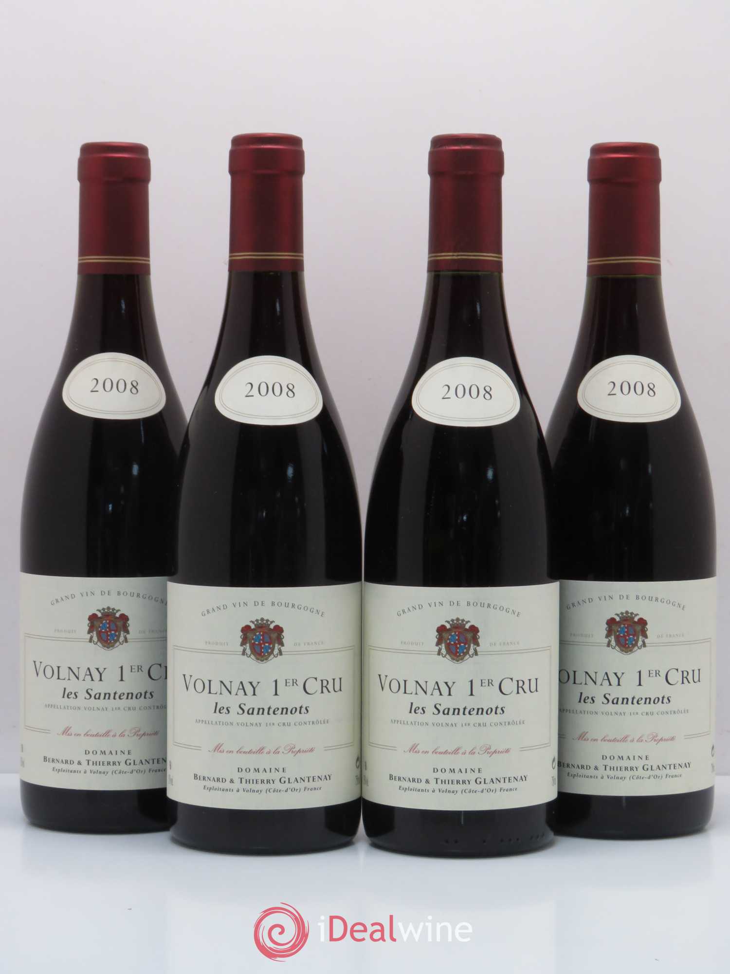 Volnay 1er Cru Les Santenots Bernard et Thierry Glantenay (Domaine) 2008 - Lot de 4 bouteilles - 0