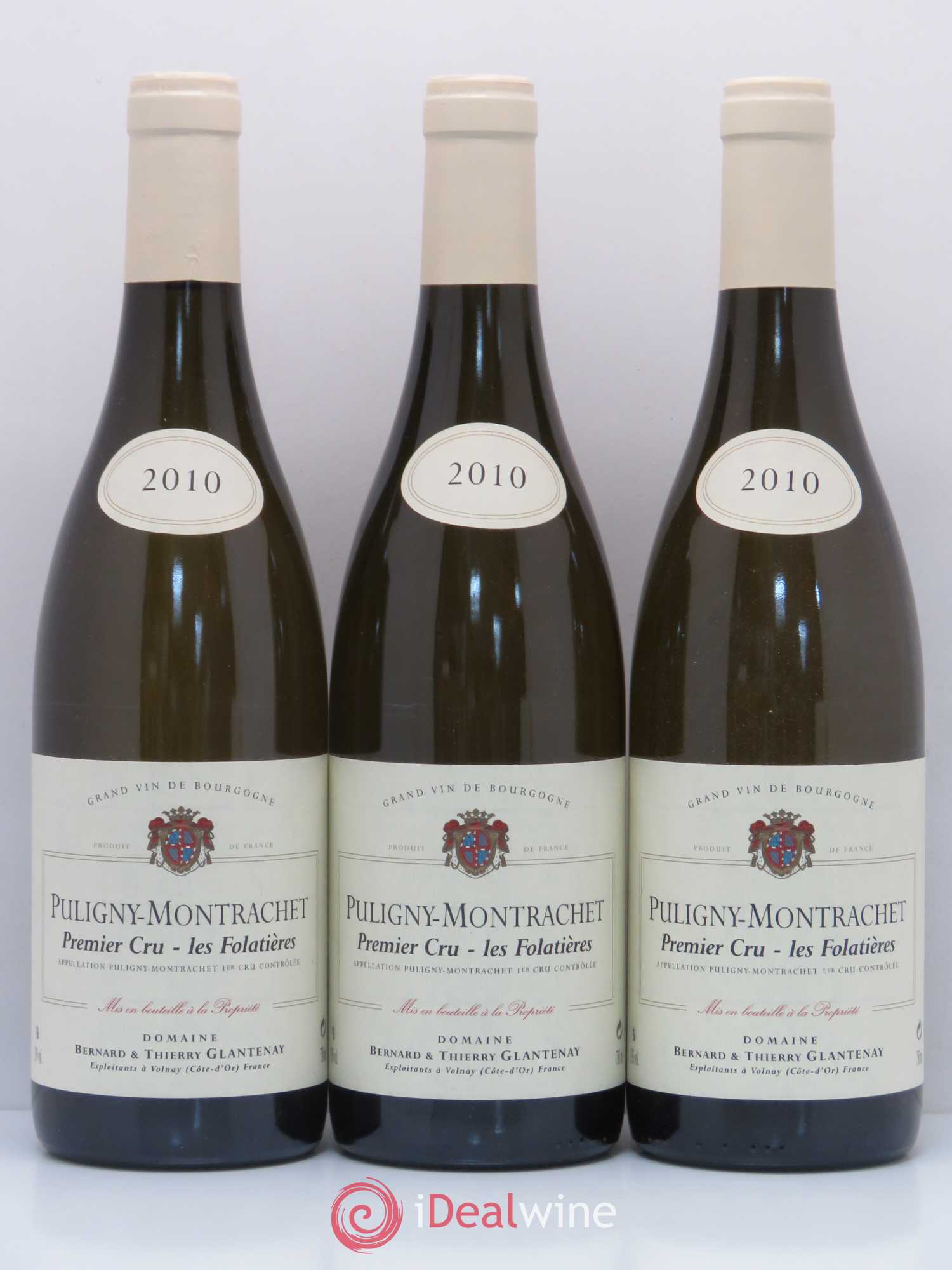 Puligny-Montrachet 1er Cru Les Folatières Bernard et Thierry Glantenay (Domaine) 2010 - Lot de 3 bouteilles - 0