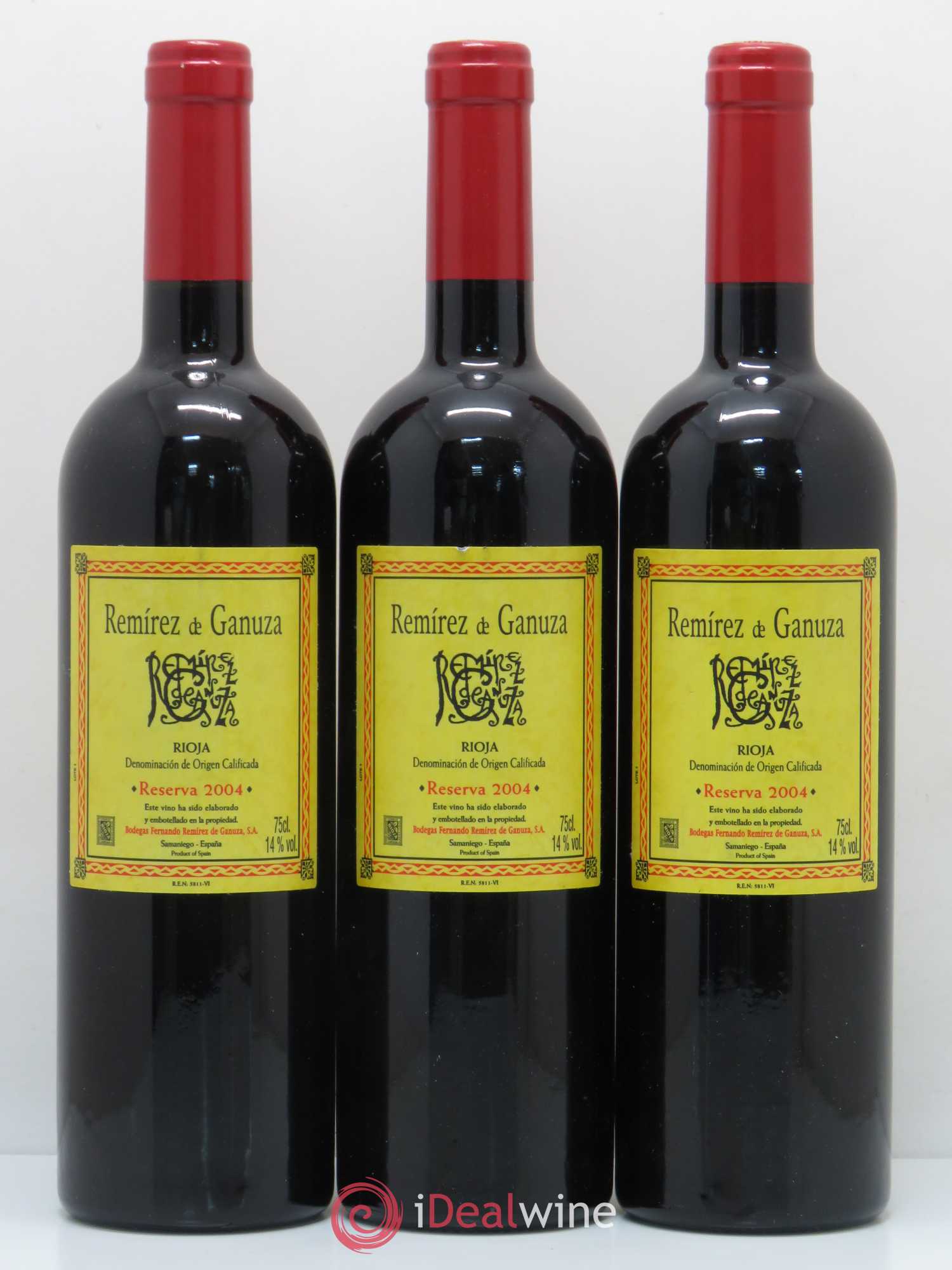 Rioja DOCA Fernando Remirez de Ganuza Fincas de Ganuza Reserva 2004 - Posten von 3 Flaschen - 0