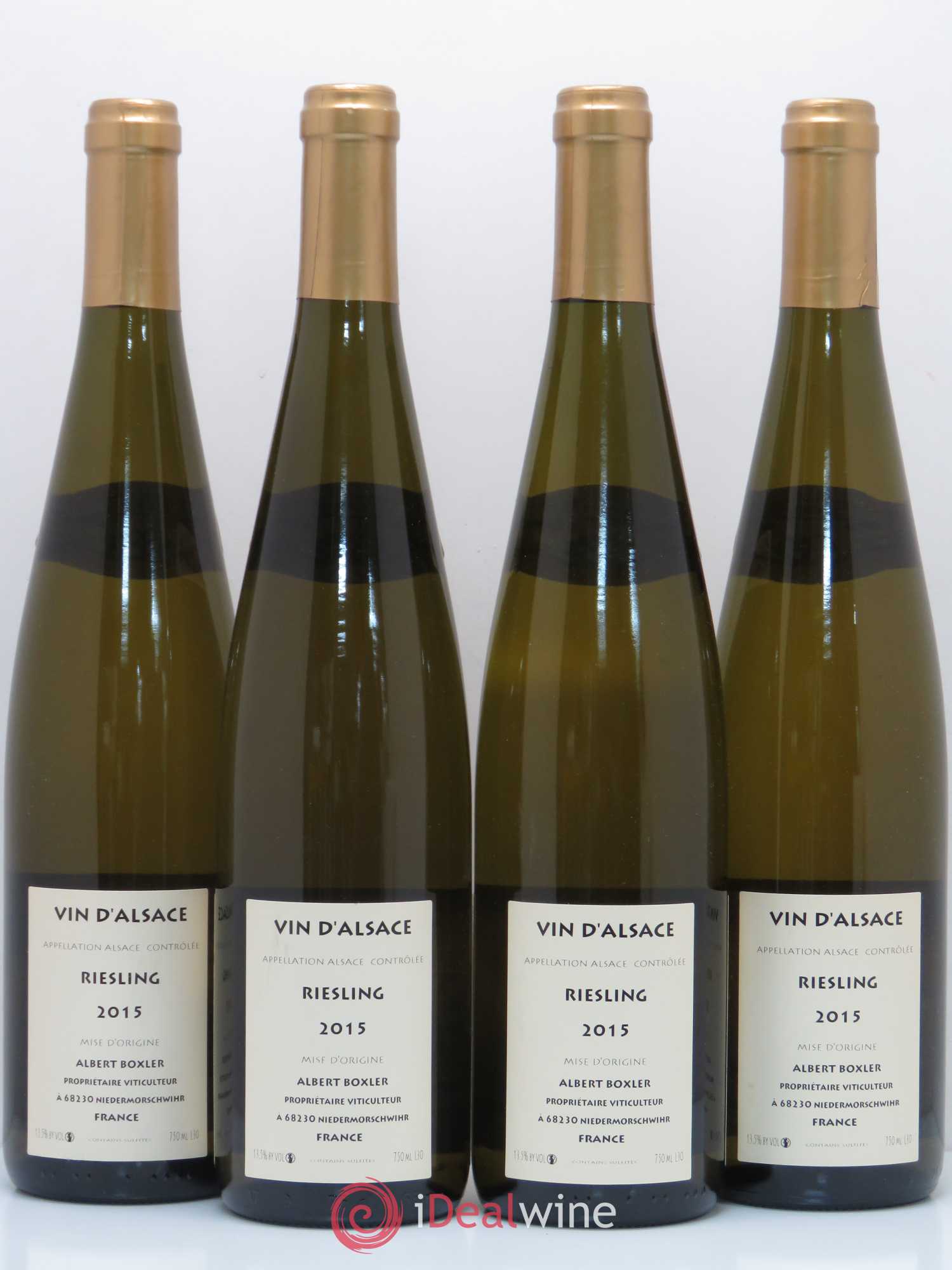 Riesling Albert Boxler (sans prix de réserve) 2015 - Posten von 4 Flaschen - 1