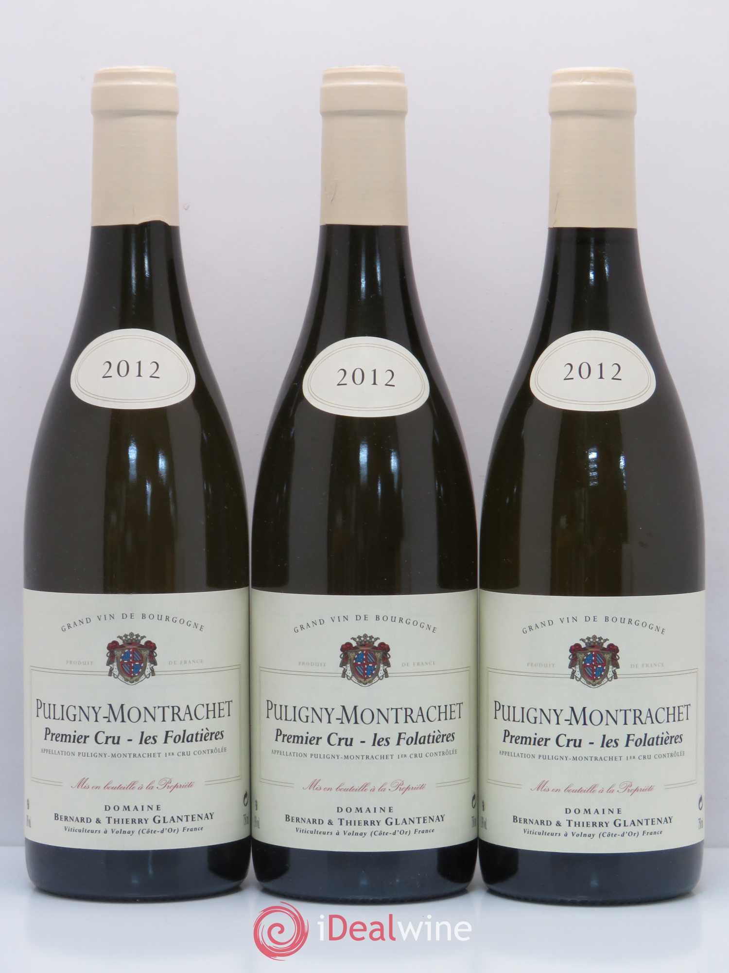 Puligny-Montrachet 1er Cru Les Folatières Bernard et Thierry Glantenay (Domaine) 2012 - Lot de 3 bouteilles - 0