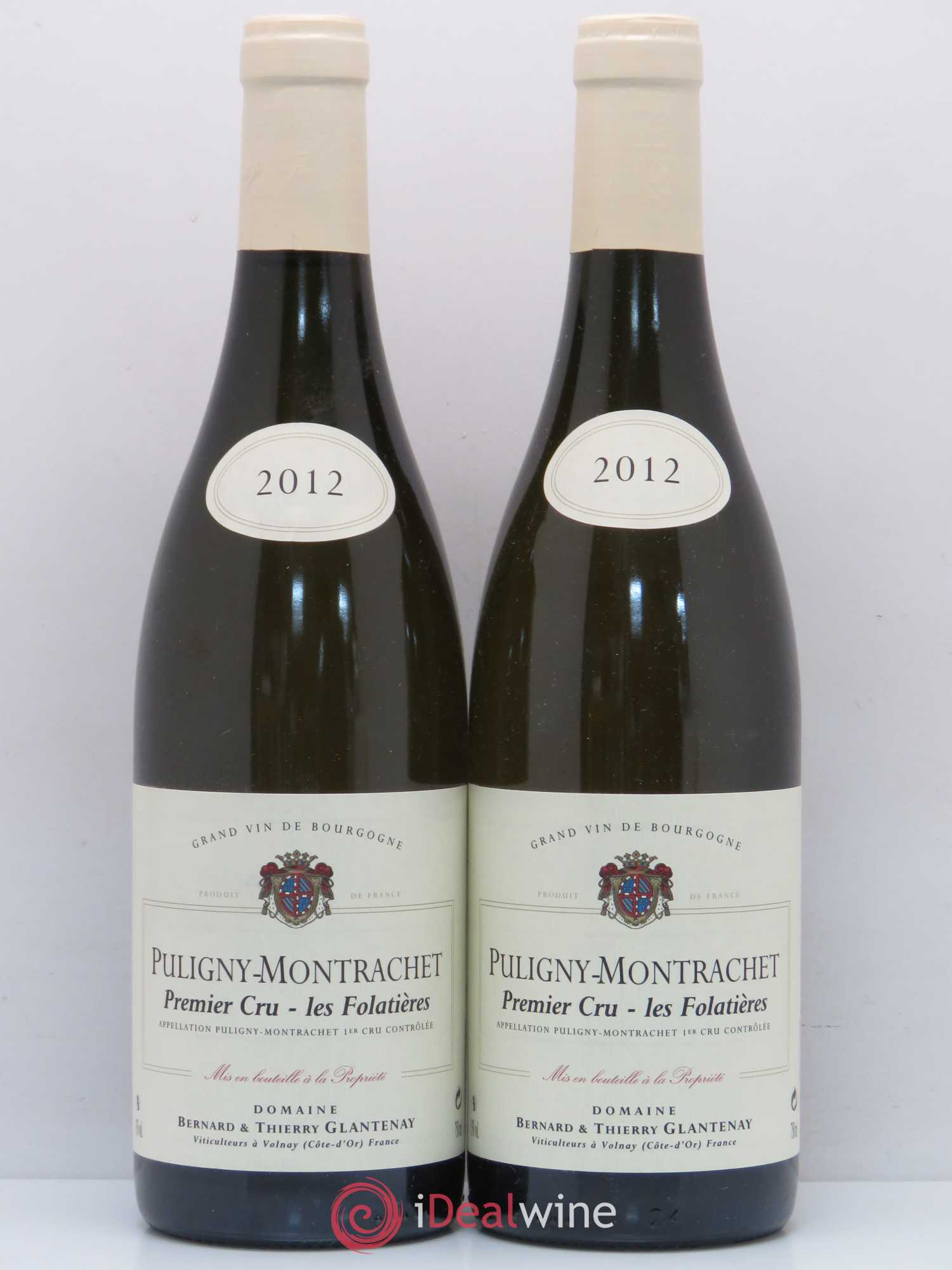 Puligny-Montrachet 1er Cru Les Folatières Bernard et Thierry Glantenay (Domaine) 2012 - Lot de 2 bouteilles - 0