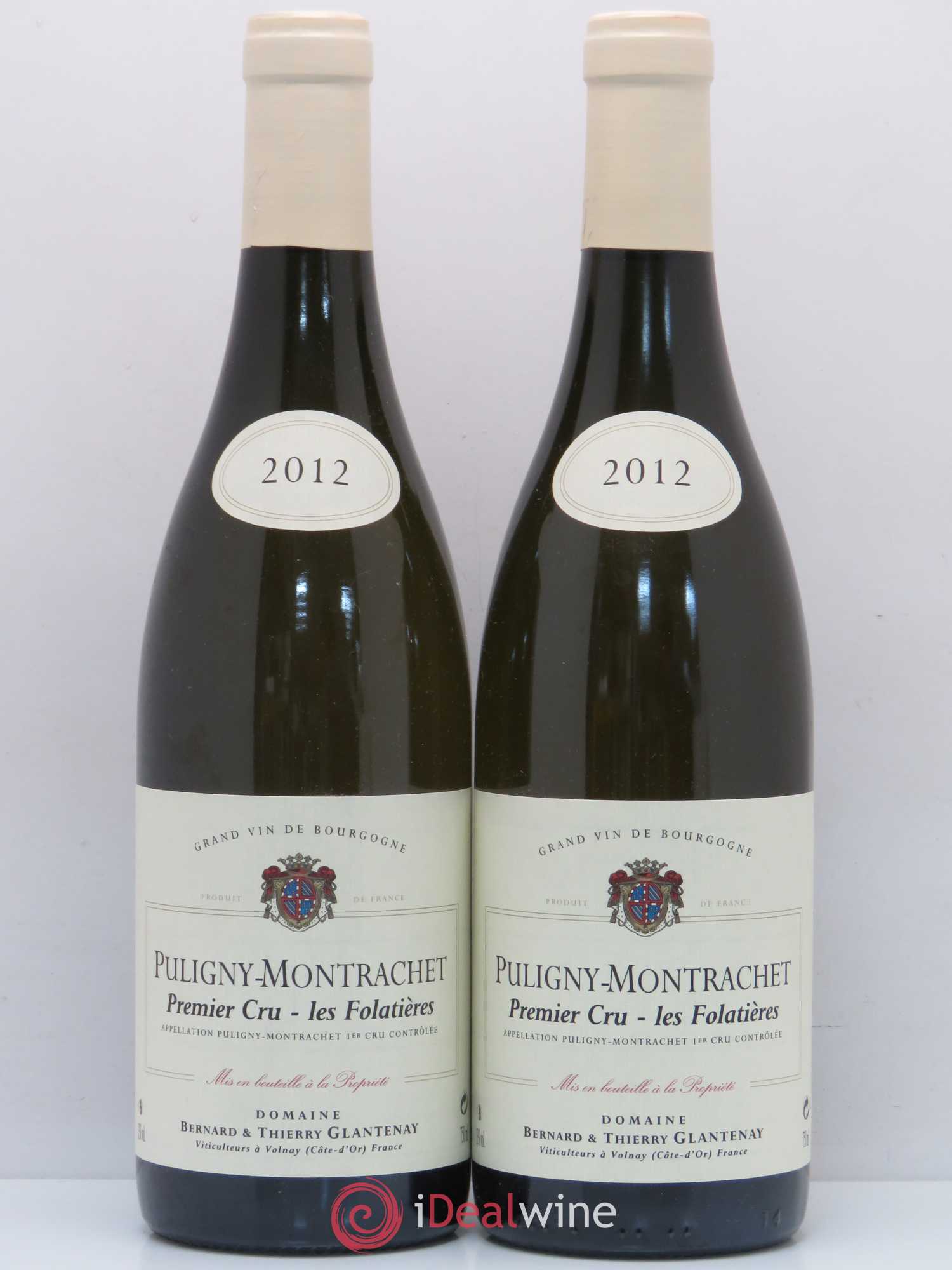 Puligny-Montrachet 1er Cru Les Folatières Bernard et Thierry Glantenay (Domaine) 2012 - Lot de 2 bouteilles - 0