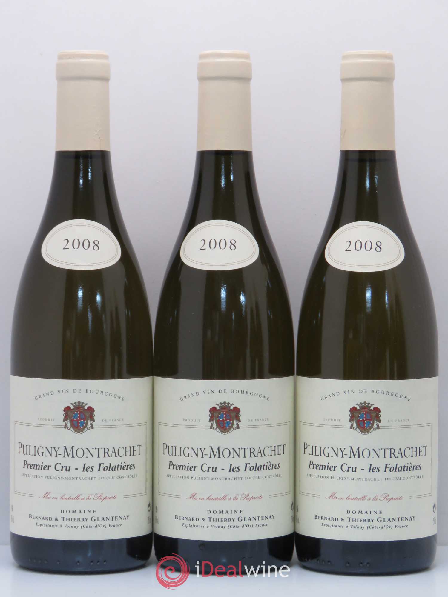 Puligny-Montrachet 1er Cru Les Folatières Bernard et Thierry Glantenay (Domaine) 2008 - Lot de 5 bouteilles - 1