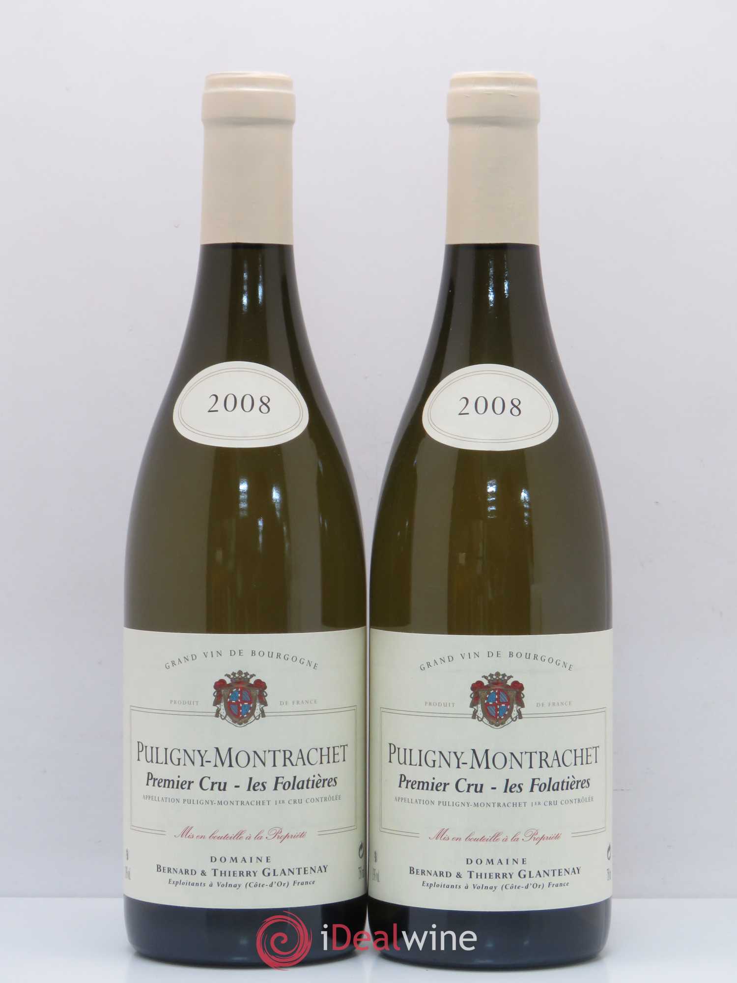 Puligny-Montrachet 1er Cru Les Folatières Bernard et Thierry Glantenay (Domaine) 2008 - Lot de 5 bouteilles - 2