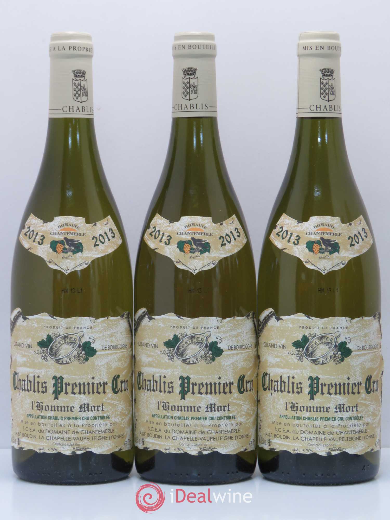 Chablis 1er Cru L'Homme mort Domaine de Chantemerle 2013 - Lot de 6 bouteilles - 1