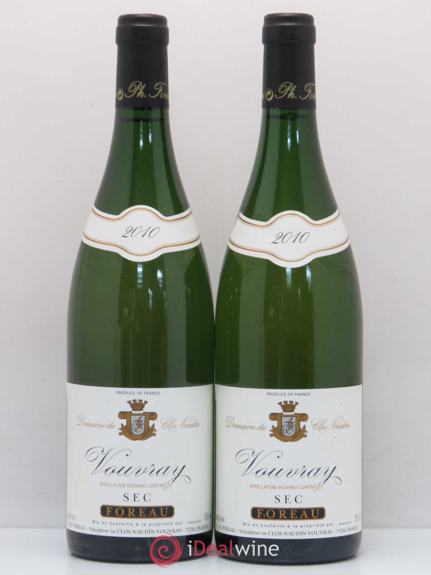 Vouvray Sec Clos Naudin - Philippe Foreau 2010 - Lot de 2 bouteilles - 0