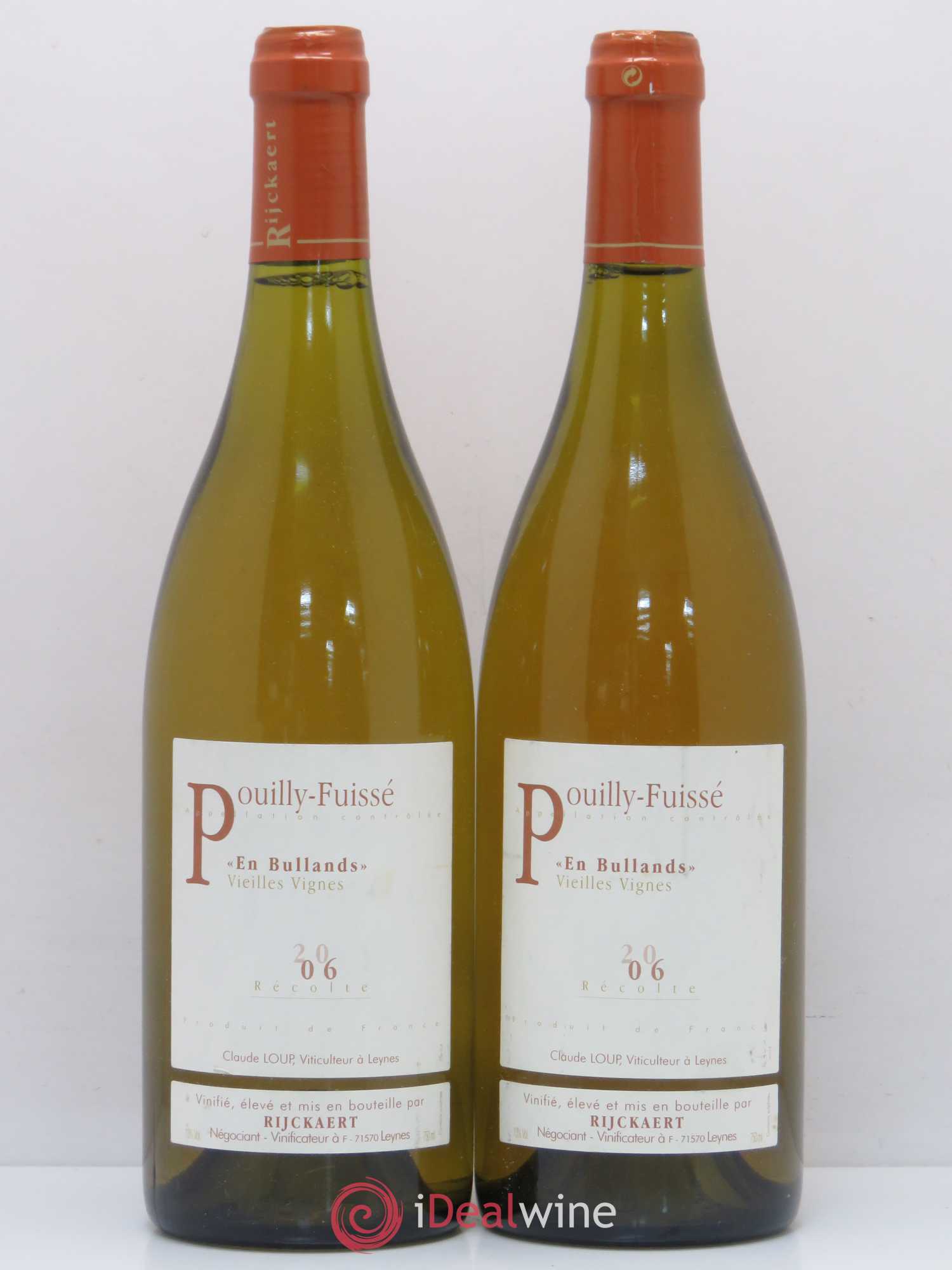Pouilly-Fuissé En Bulands Vieilles Vignes Jean Rijckaert 2006 - Posten von 2 Flaschen - 0