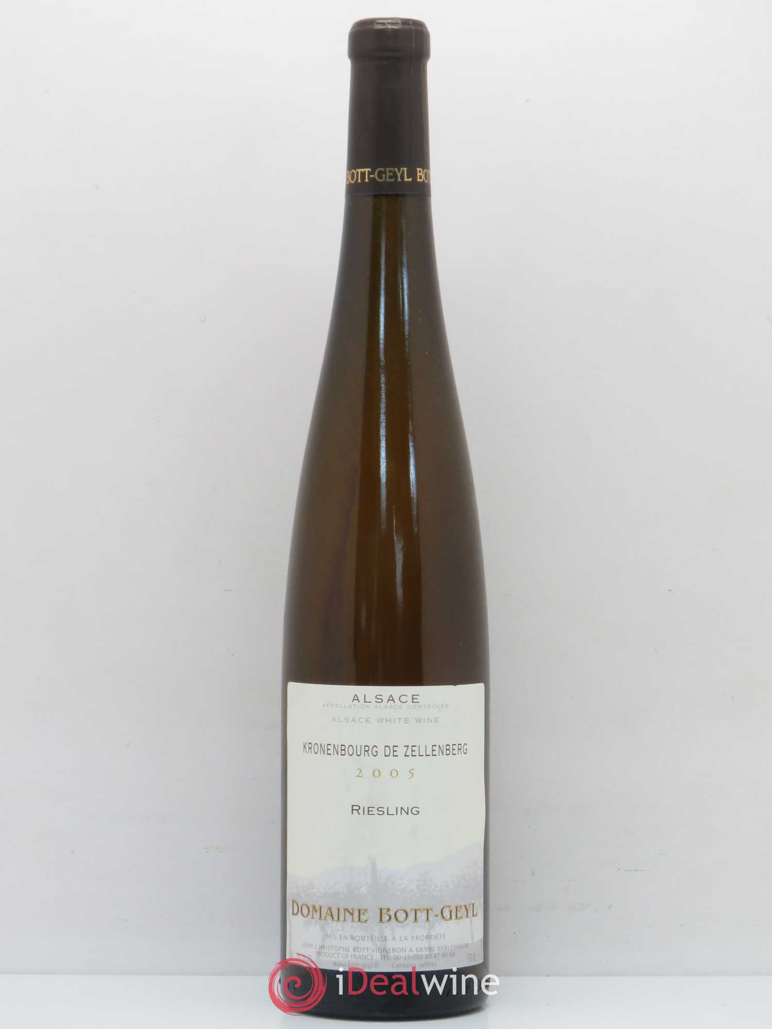 Riesling Lieu Dit Kronenbourg de Zellenberg Domaine Bott-Geyl 2005 - Posten von 1 Flasche - 0