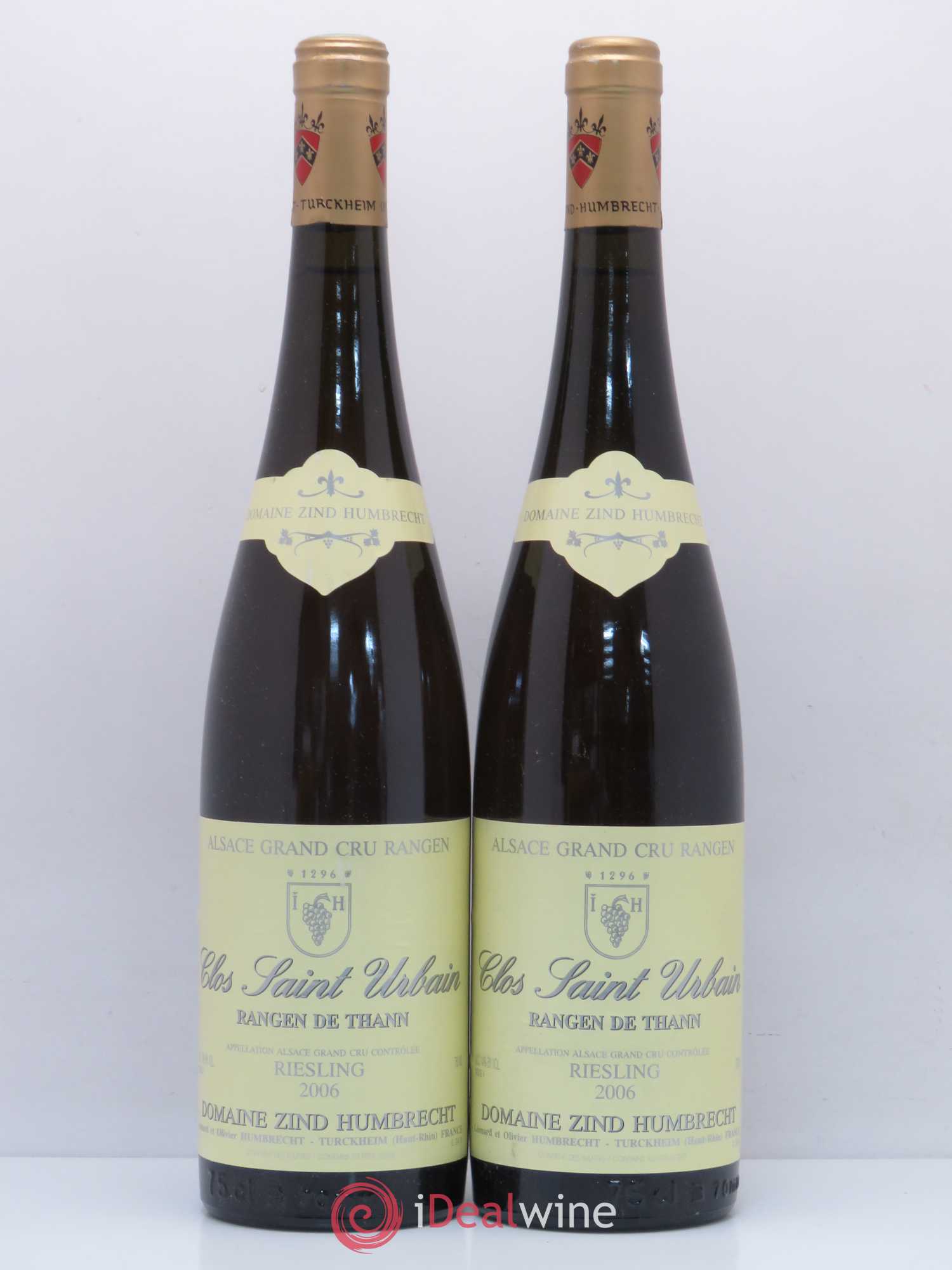 Alsace Riesling Grand Cru Rangen de Thann Clos Saint Urbain Zind-Humbrecht (Domaine) 2006 - Lot de 2 bouteilles - 0