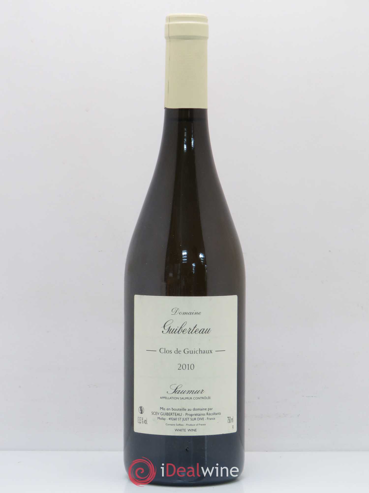 Saumur Domaine Guiberteau Clos de Guichaux 2010 - Lot de 1 bouteille - 0