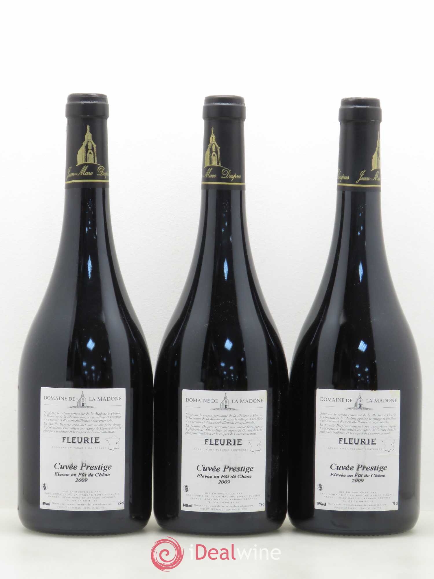 Fleurie Prestige La Madone - J.M Despres (Domaine de) 2009 - Lot de 3 bouteilles - 1