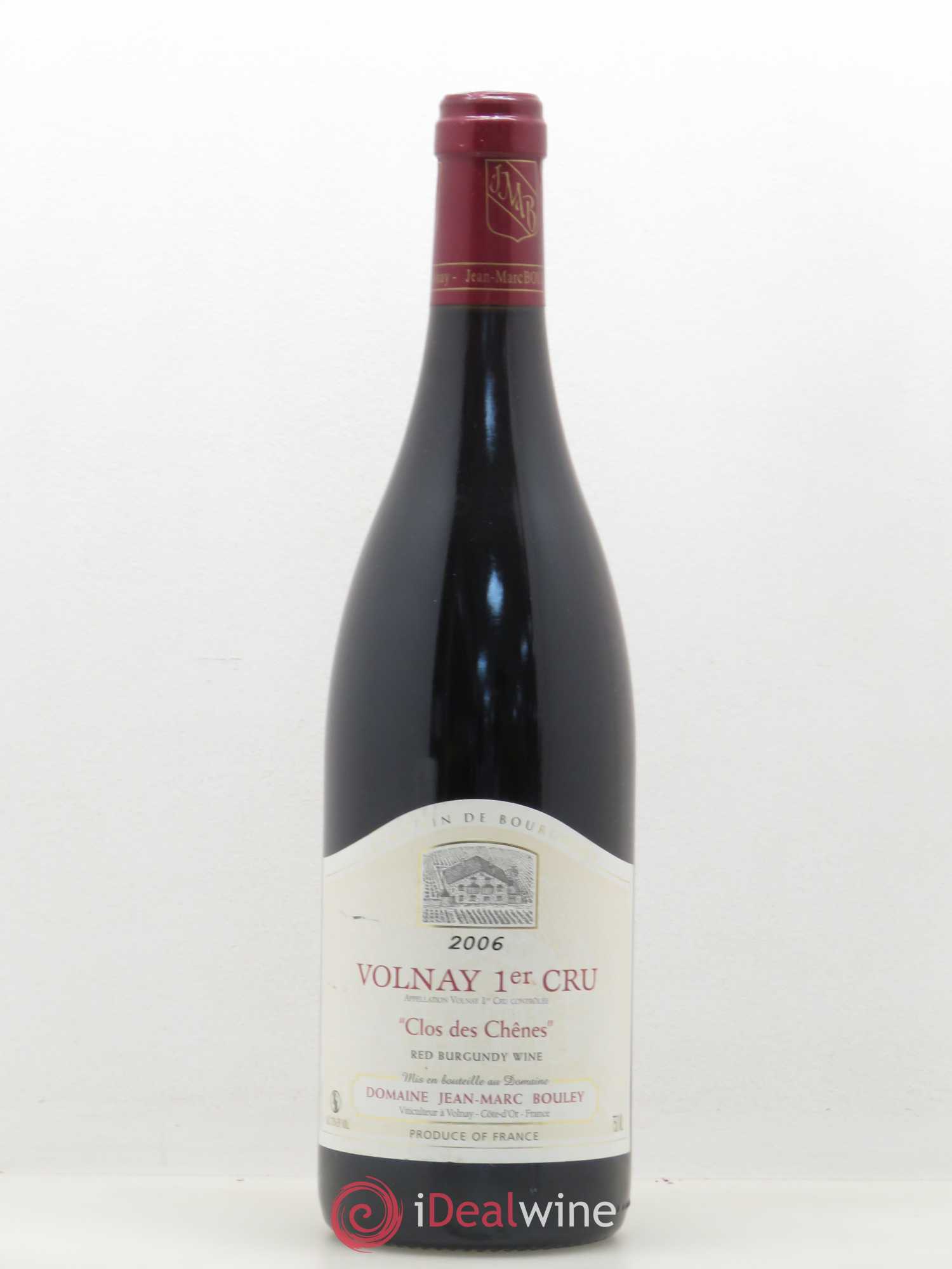 Volnay 1er Cru Clos des Chenes Domaine Jean Marc Bouley 2006 - Posten von 1 Flasche - 0