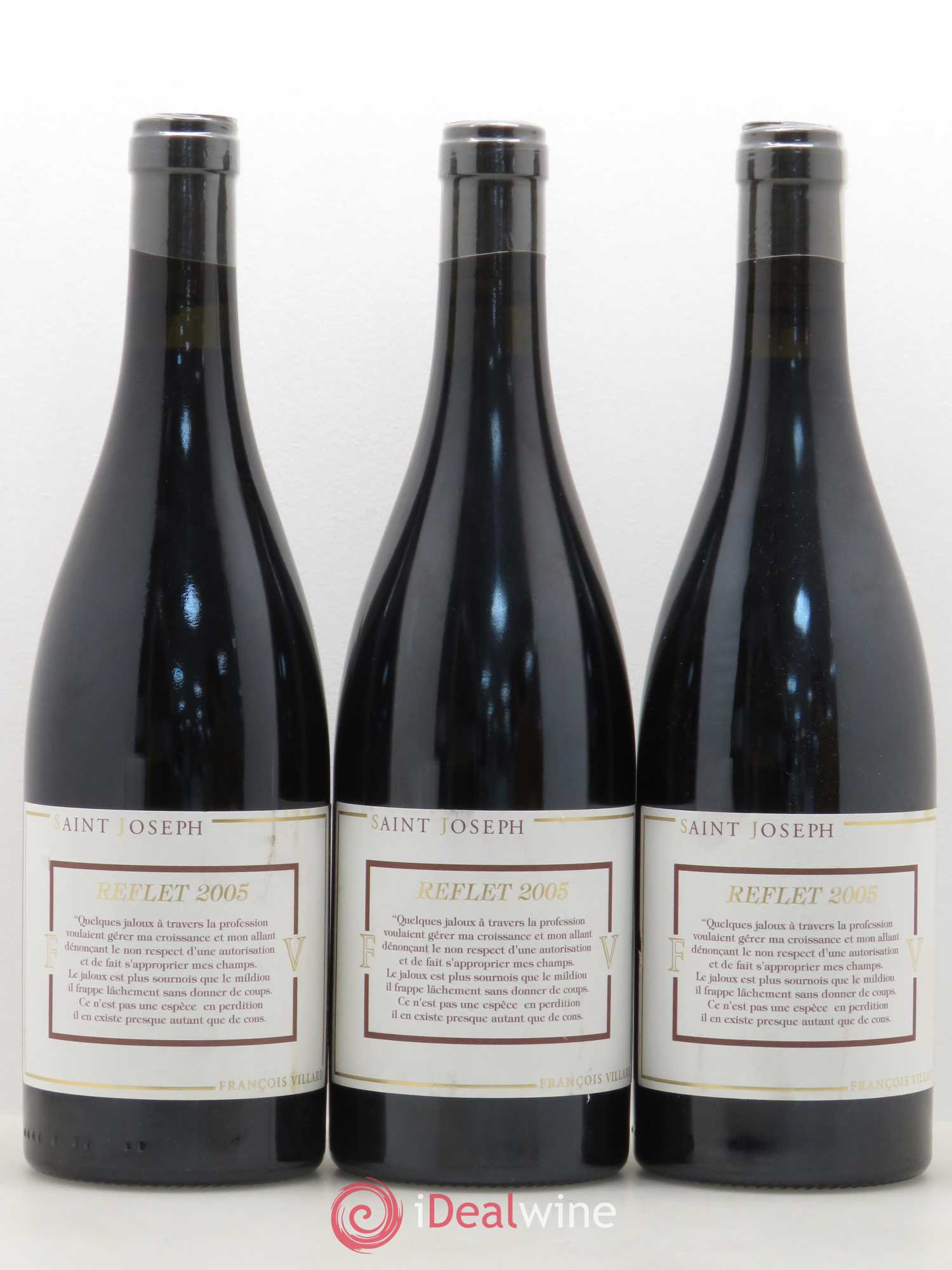 Saint-Joseph Reflet François Villard 2005 - Lot de 3 bouteilles - 0