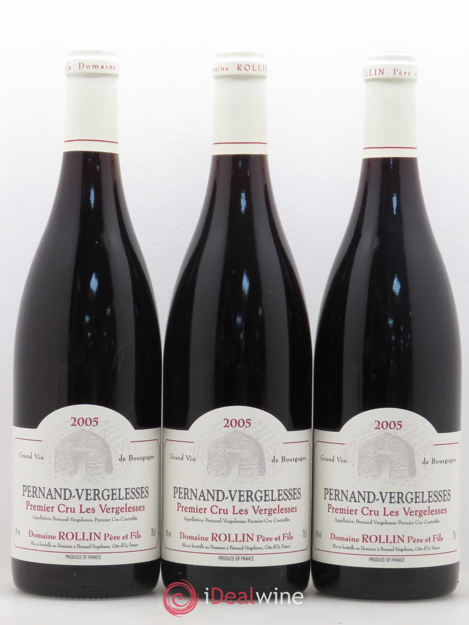 Pernand-Vergelesses 1er Cru Les Vergelesses Domaine Rollin Pere et Fils 2005 - Posten von 3 Flaschen - 0