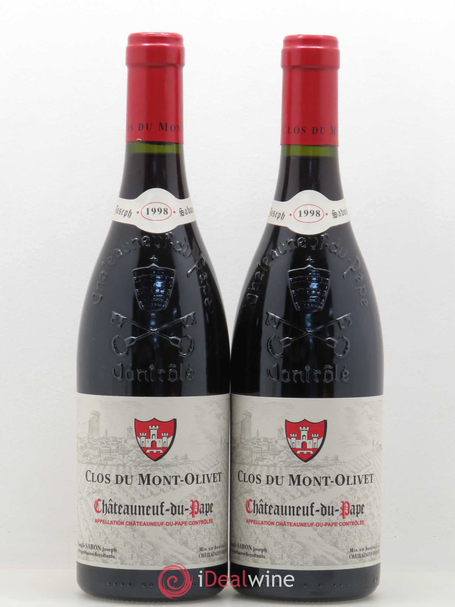 Châteauneuf-du-Pape Clos du Mont-Olivet 1998 - Lot of 2 bottles - 0