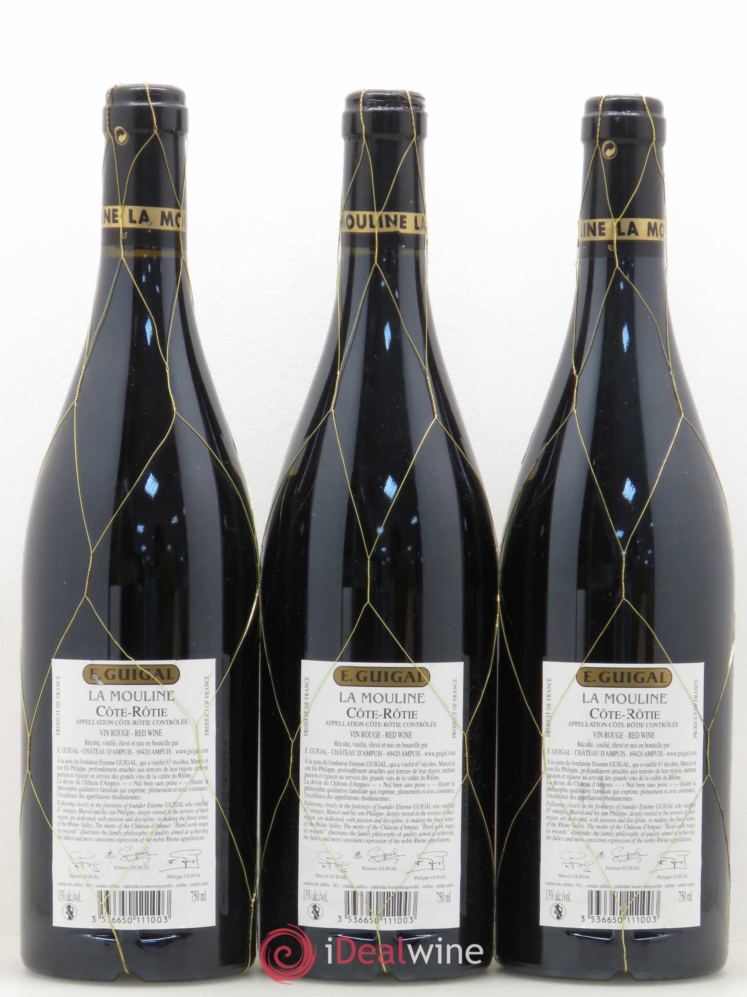 Côte-Rôtie La Mouline Guigal 2005 - Lot de 3 bouteilles - 1