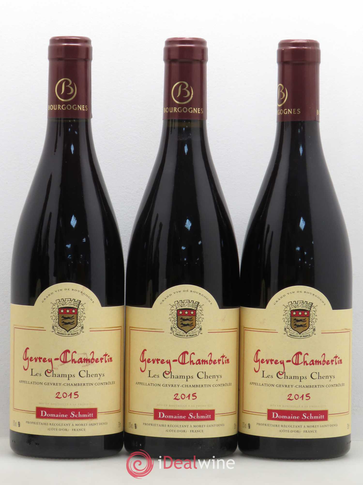Gevrey-Chambertin Les Champs Chenys Domaine Schmitt 2015 - Lot de 5 bouteilles - 1