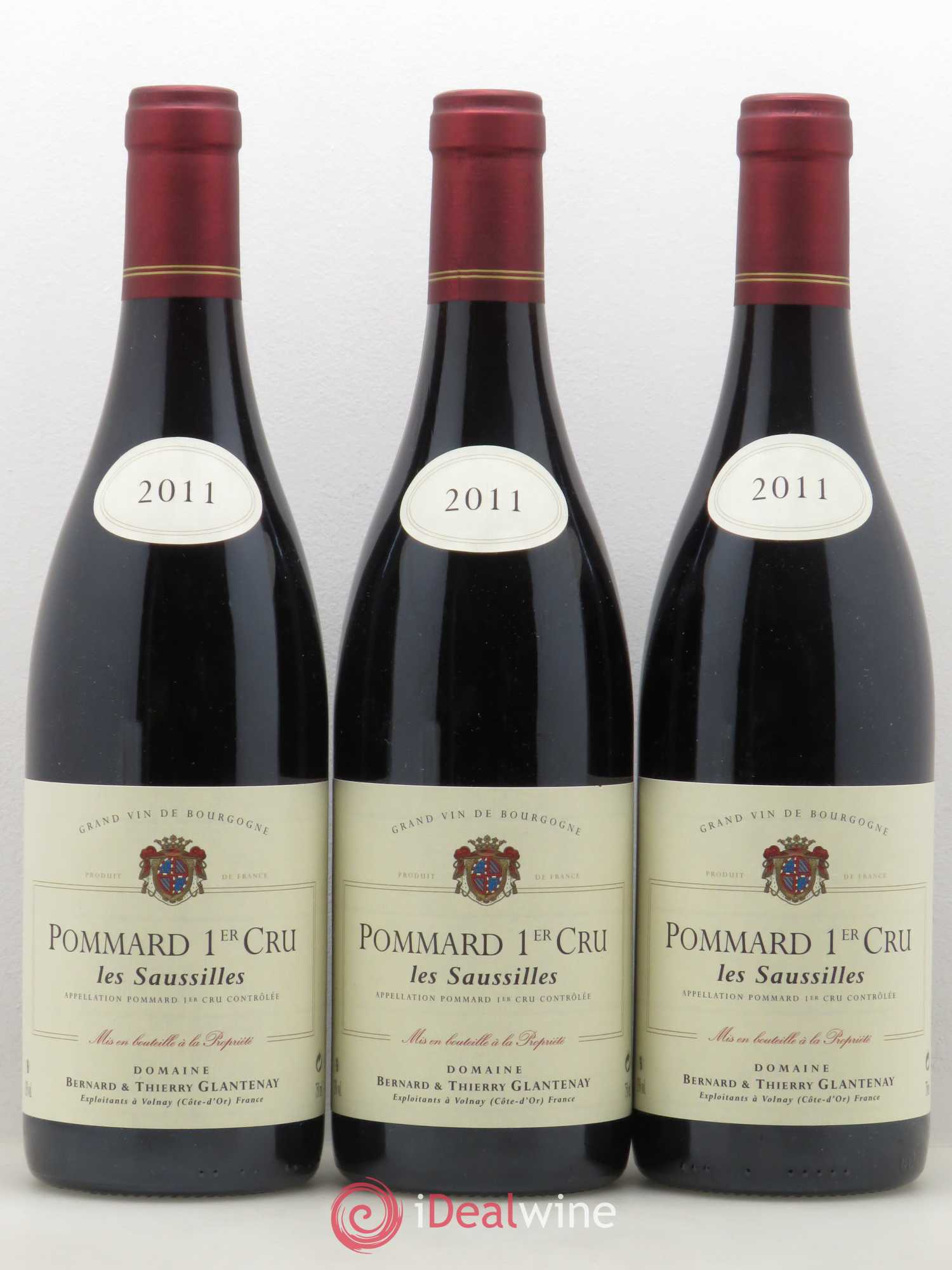 Pommard 1er Cru Les Saussilles Bernard et Thierry Glantenay (Domaine) 2011 - Lot de 3 bouteilles - 0