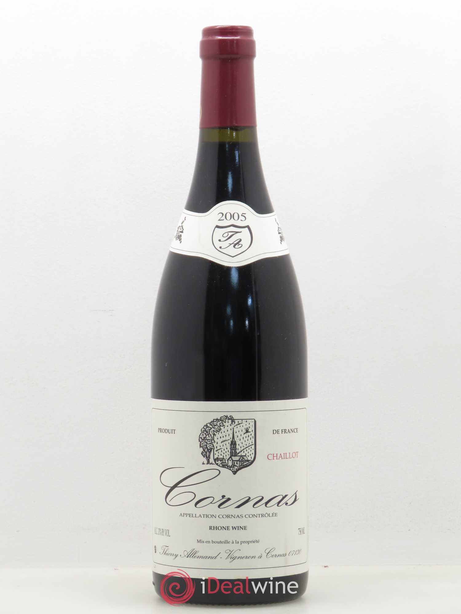 Cornas Chaillot Thierry Allemand 2005 - Lot de 1 bouteille - 0