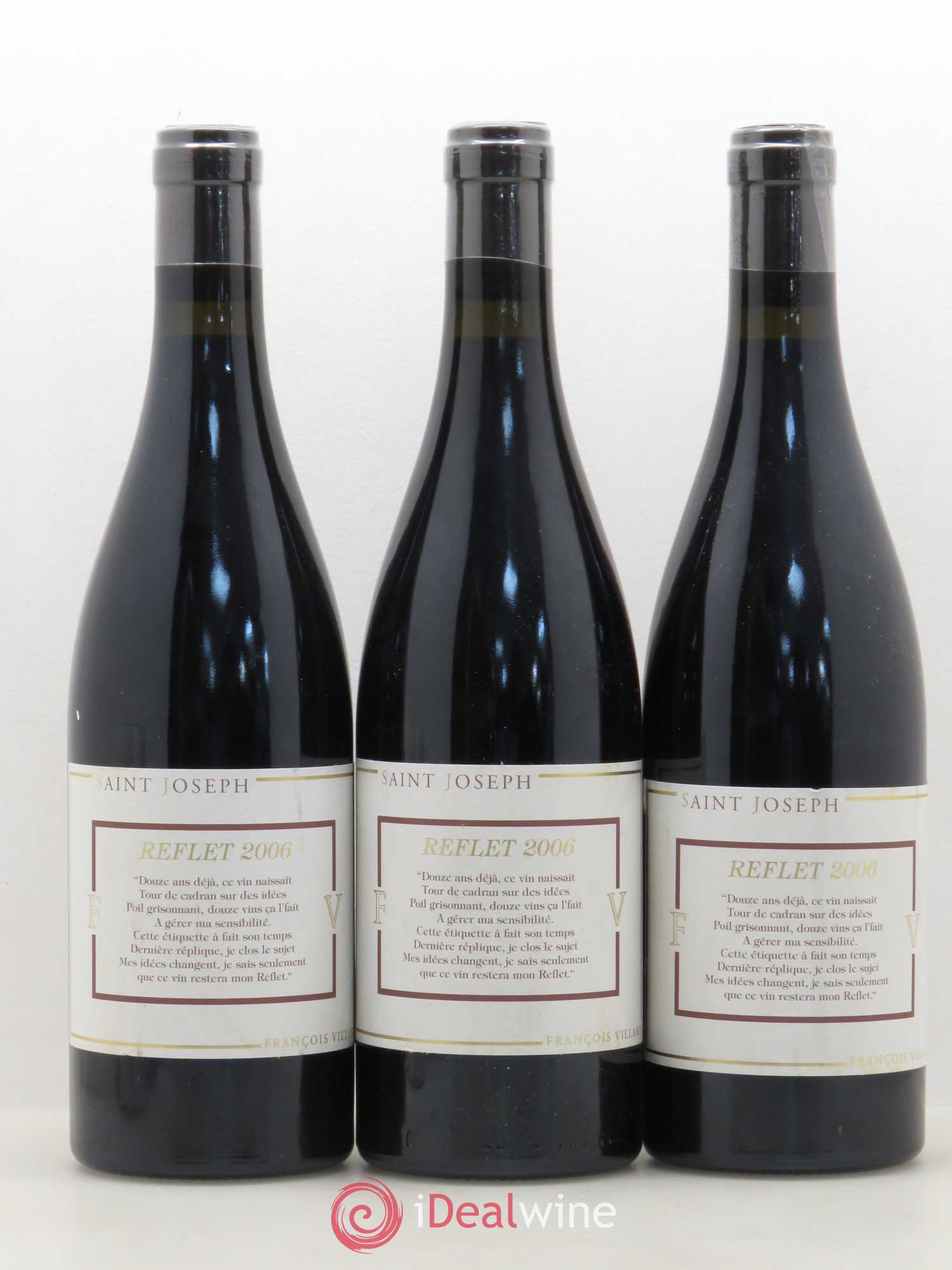 Saint-Joseph Reflet François Villard 2006 - Lot de 3 bouteilles - 0