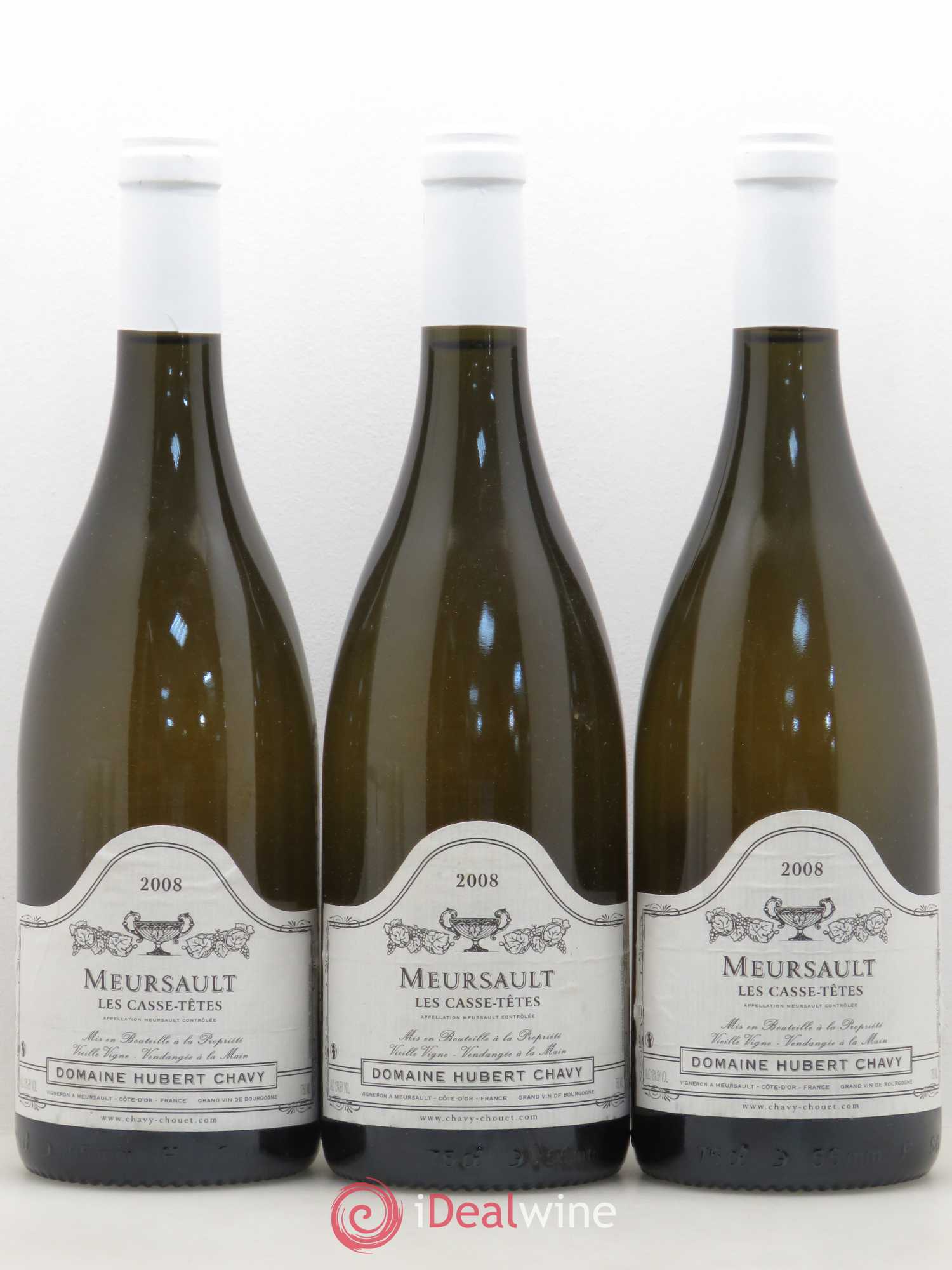 Meursault Les Casses-Têtes Domaine Hubert Chavy 2008 - Posten von 3 Flaschen - 0