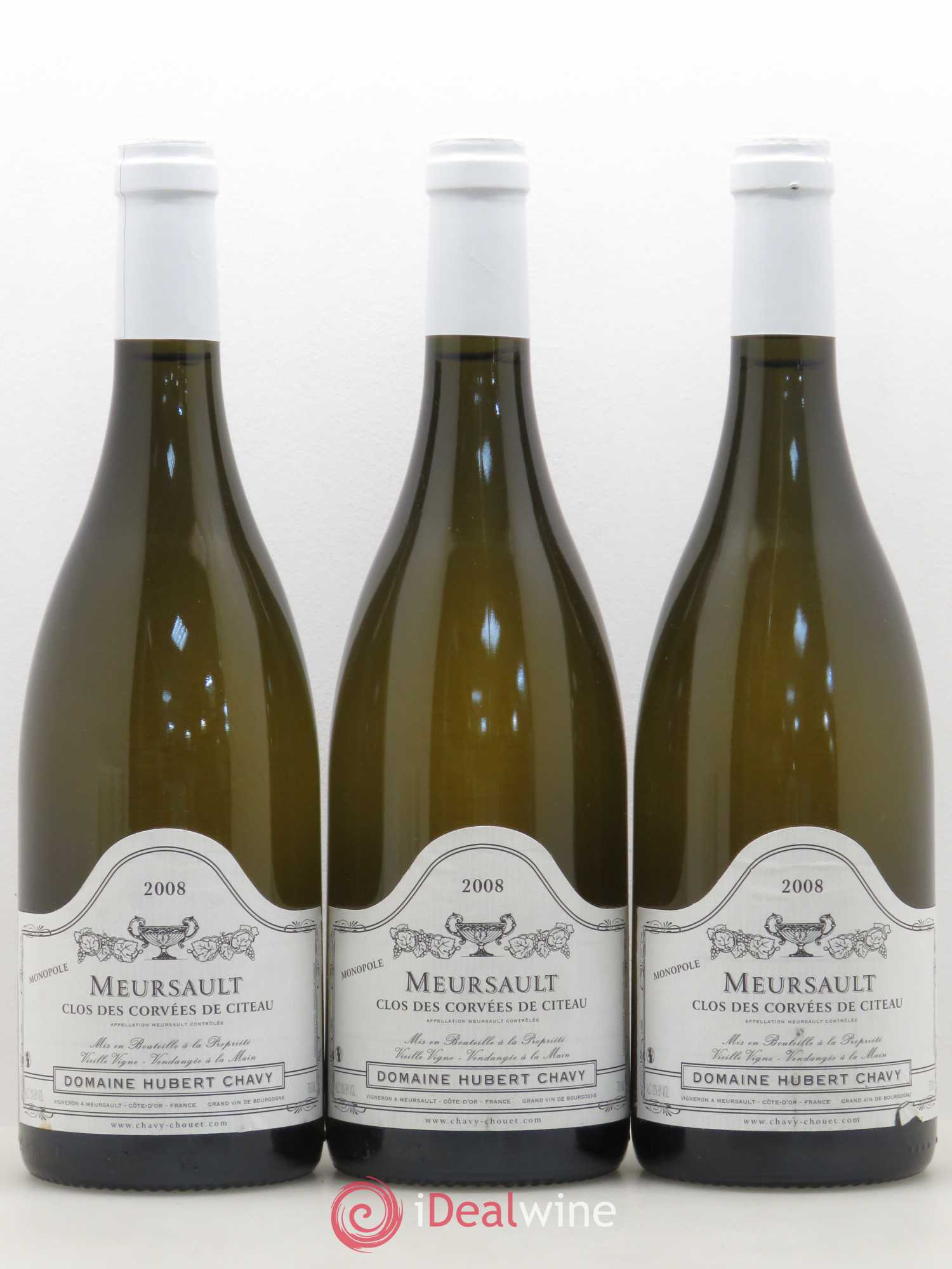 Meursault Clos des Corvées de Citeau Domaine Hubert Chavy 2008 - Posten von 3 Flaschen - 0