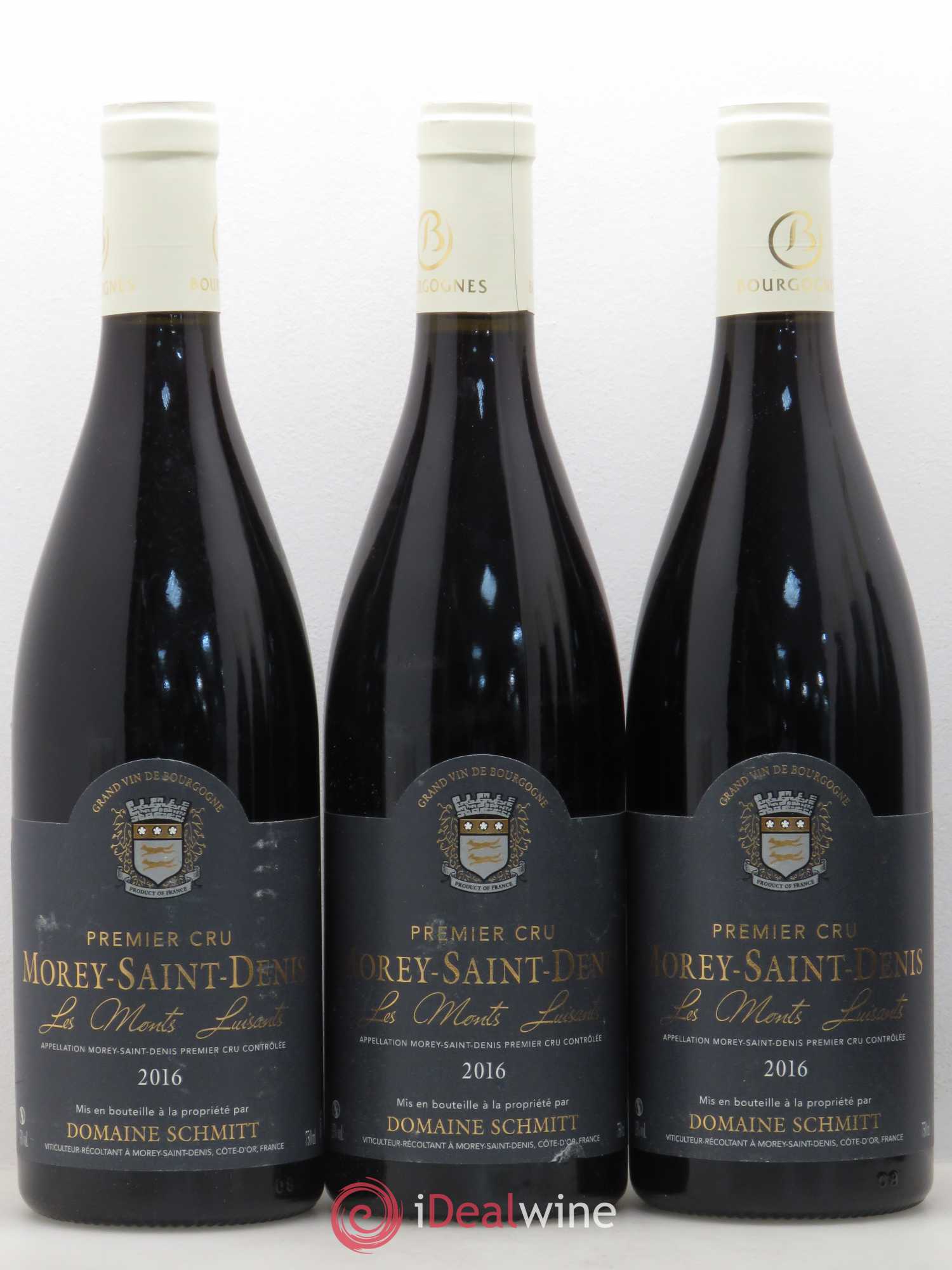 Morey-Saint-Denis 1er Cru Les Monts Luisants Domaine Schmitt 2016 - Posten von 6 Flaschen - 1