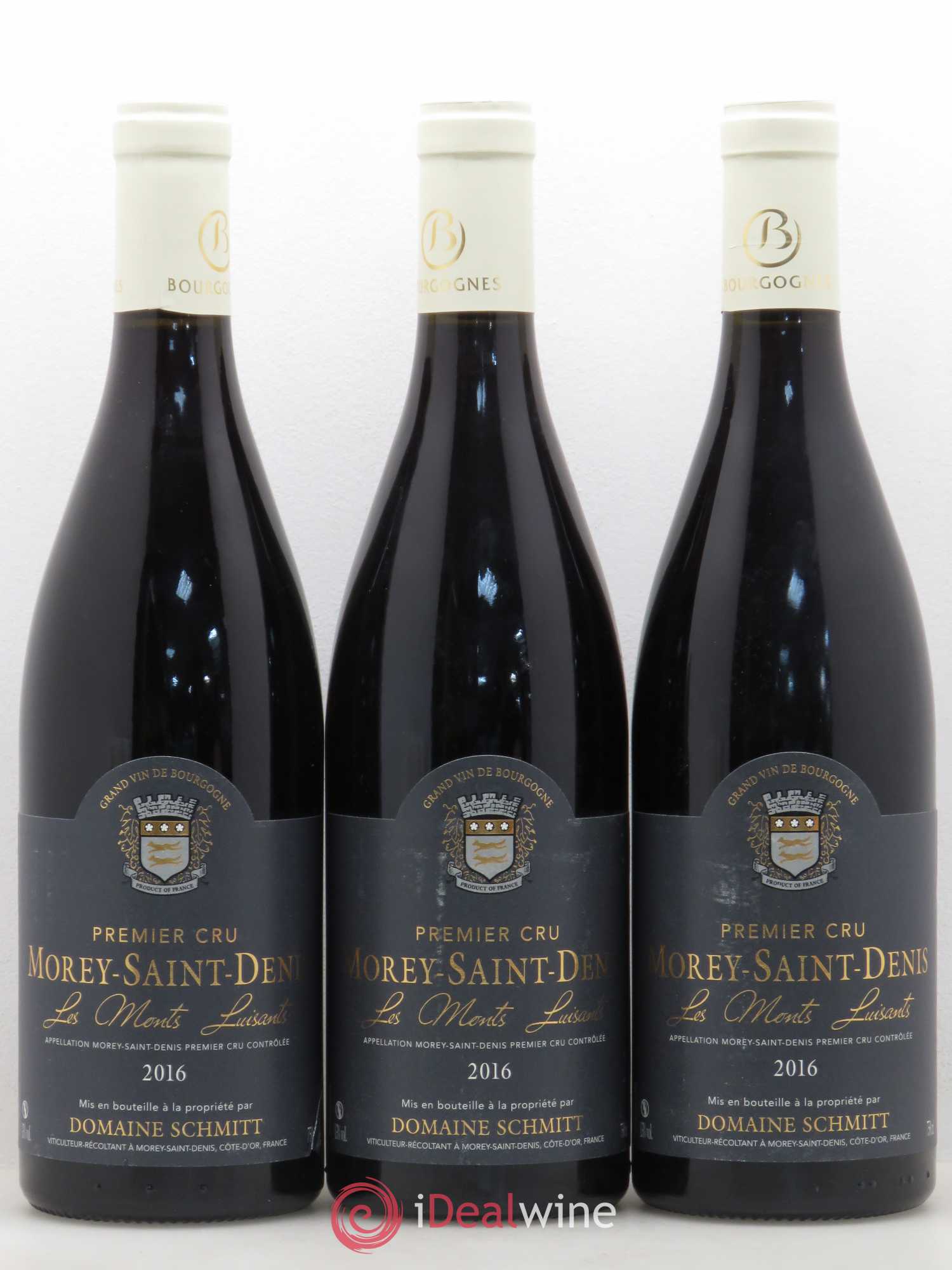 Morey-Saint-Denis 1er Cru Les Monts Luisants Domaine Schmitt 2016 - Posten von 3 Flaschen - 0