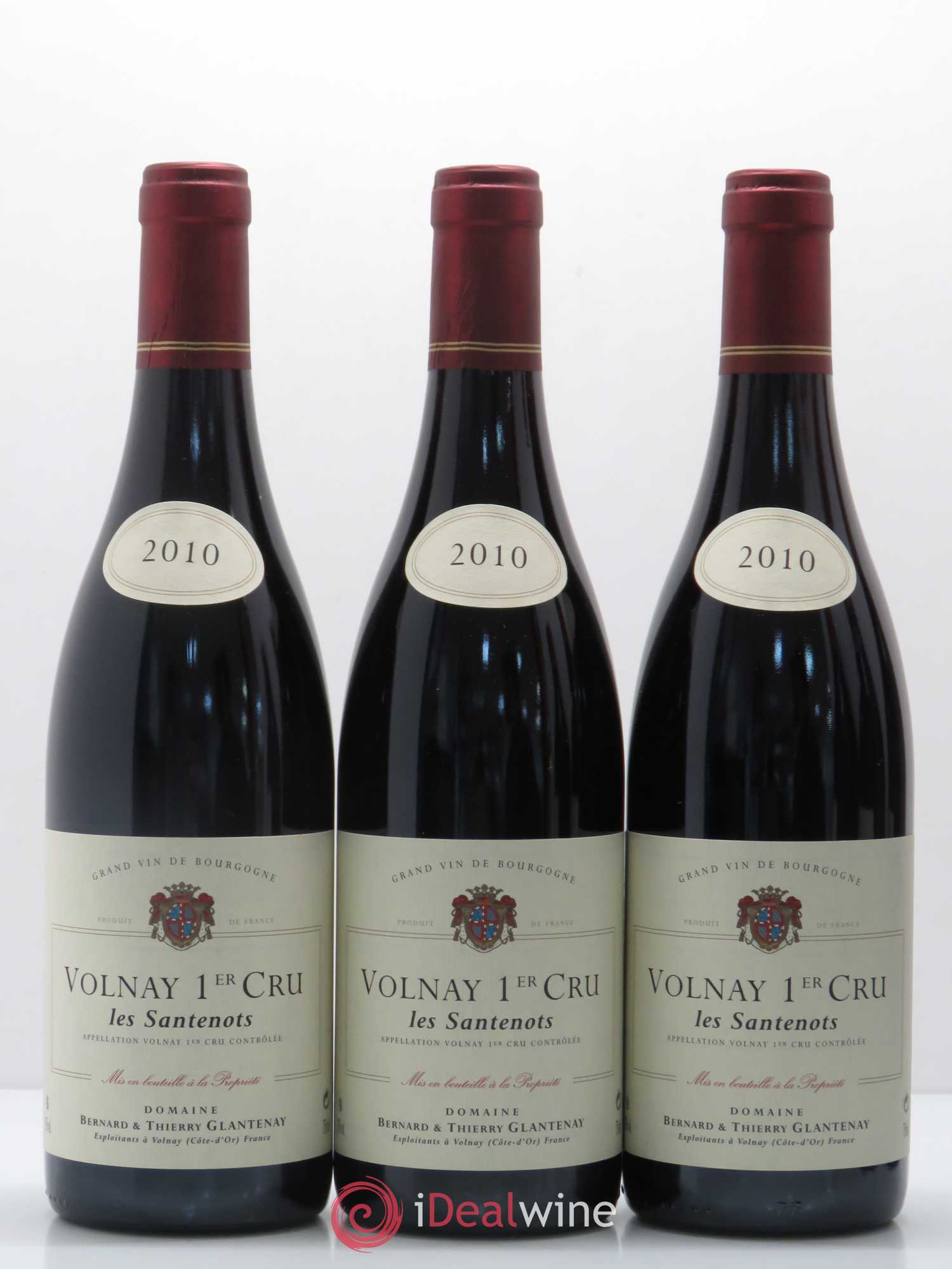 Volnay 1er Cru Les Santenots Bernard et Thierry Glantenay (Domaine) 2010 - Lot de 6 bouteilles - 2