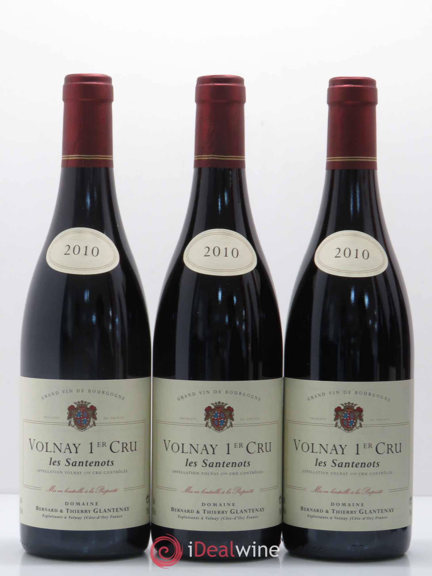 Volnay 1er Cru Les Santenots Bernard et Thierry Glantenay (Domaine) 2010 - Lot de 3 bouteilles - 0