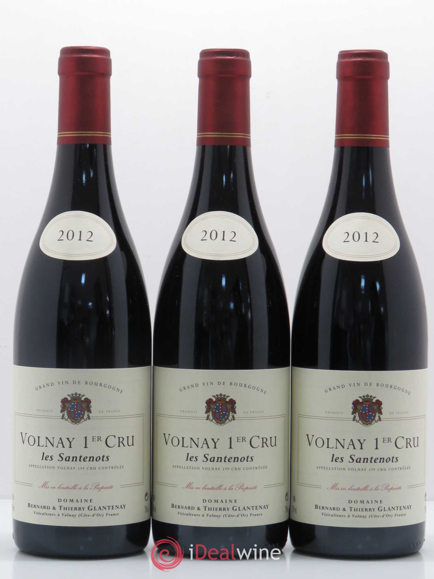 Volnay 1er Cru Les Santenots Bernard et Thierry Glantenay (Domaine) 2012 - Lot de 12 bouteilles - 1