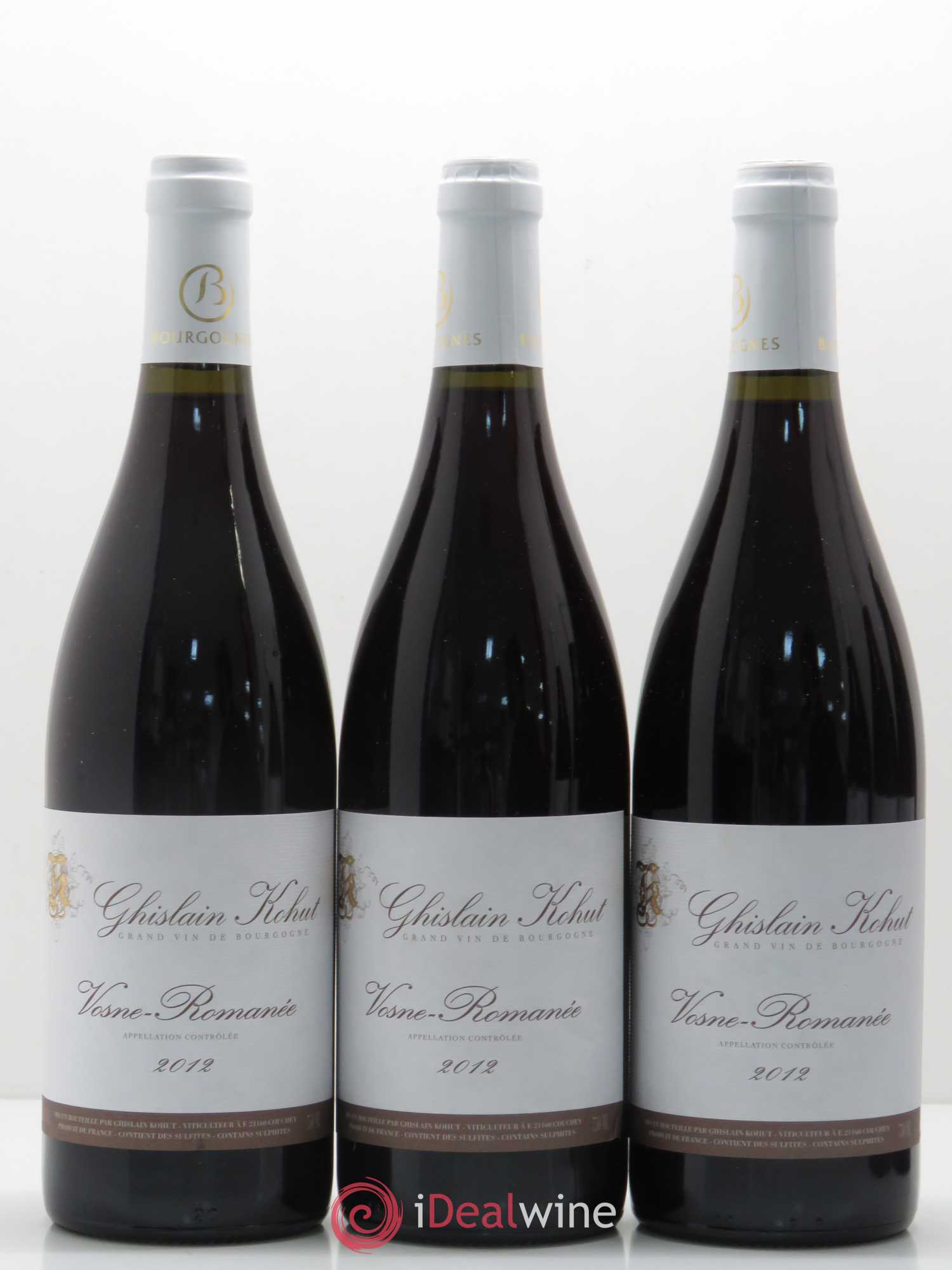 Vosne-Romanée Ghislain Kohut 2012 - Lot de 3 bouteilles - 0