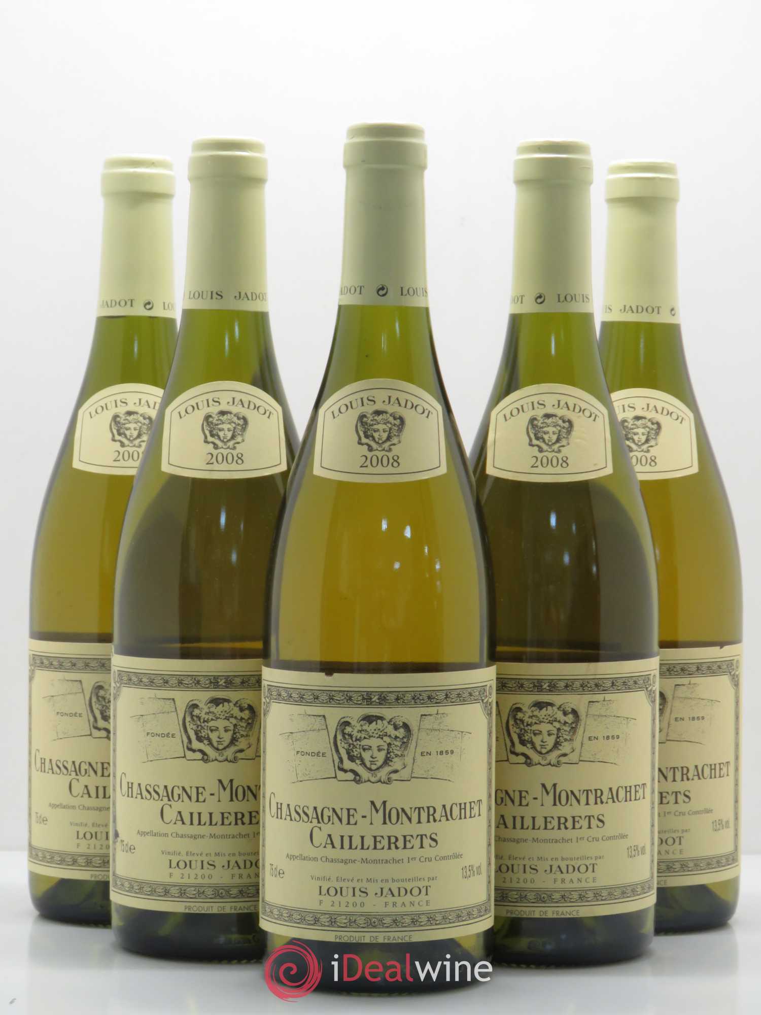 Chassagne-Montrachet 1er Cru Les Caillerets Louis Jadot 2008 - Posten von 5 Flaschen - 0