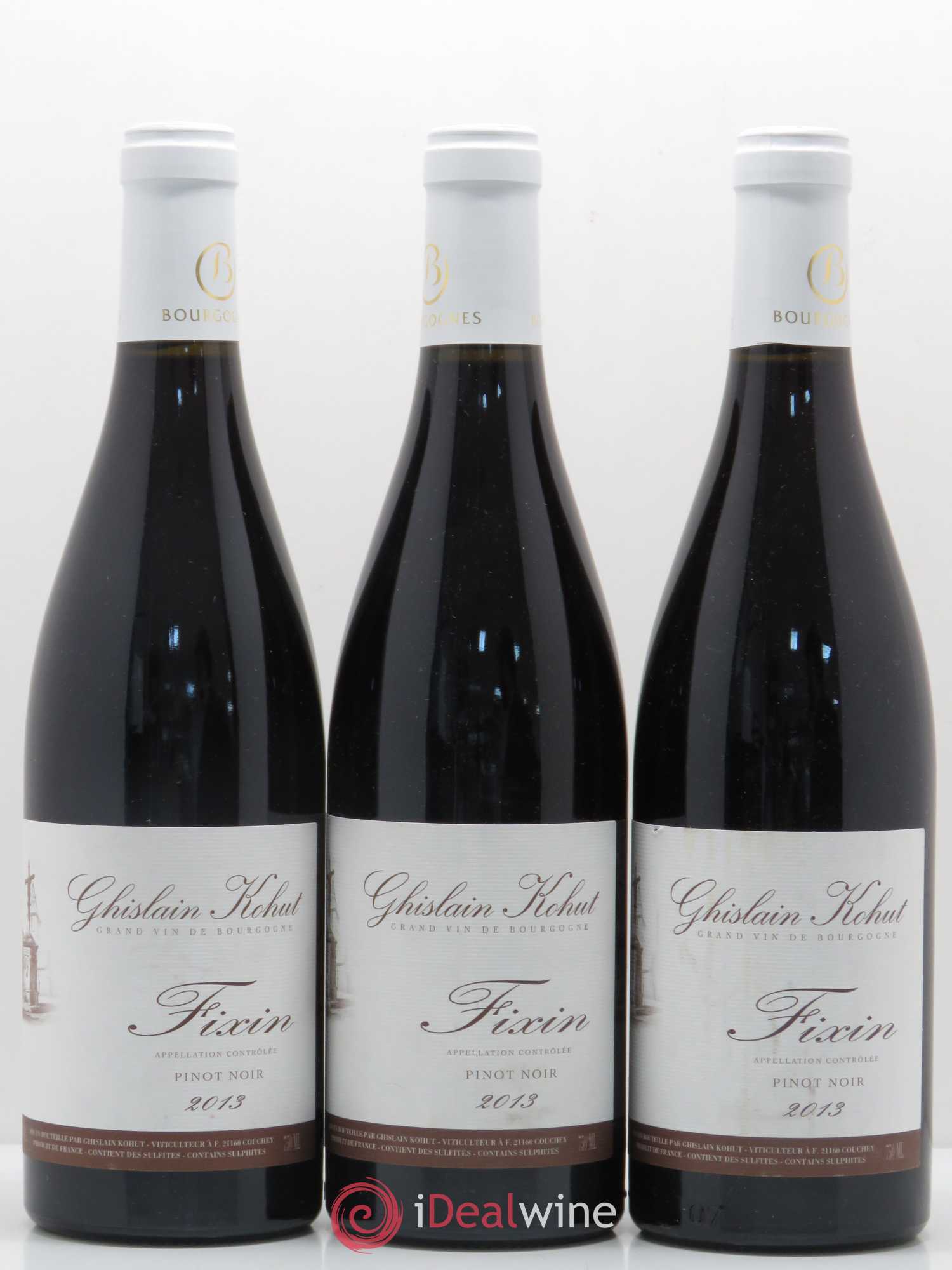 Fixin Ghislain Kohut 2013 - Lot de 3 bouteilles - 0