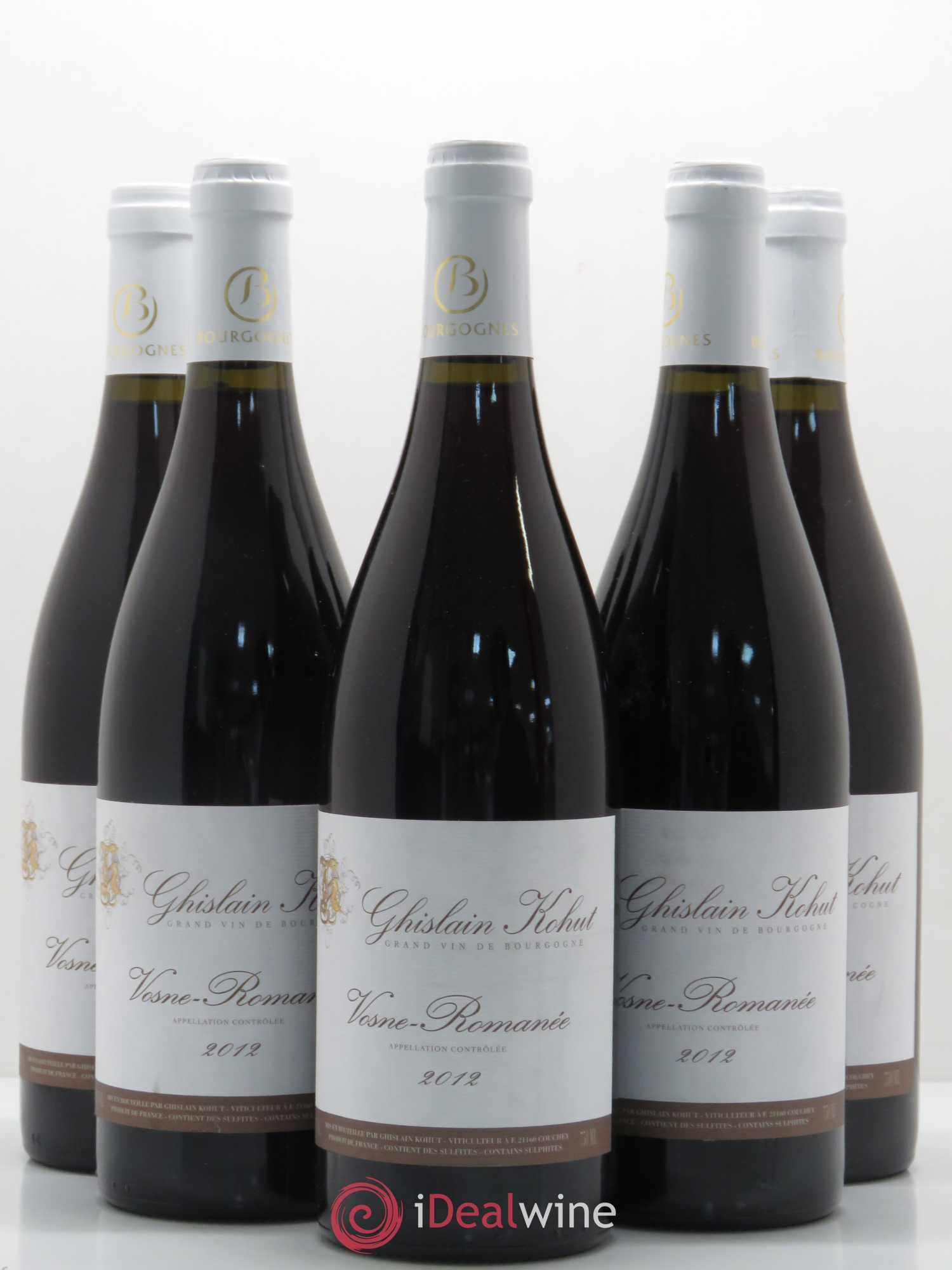 Vosne-Romanée Ghislain Kohut 2012 - Lot de 5 bouteilles - 0