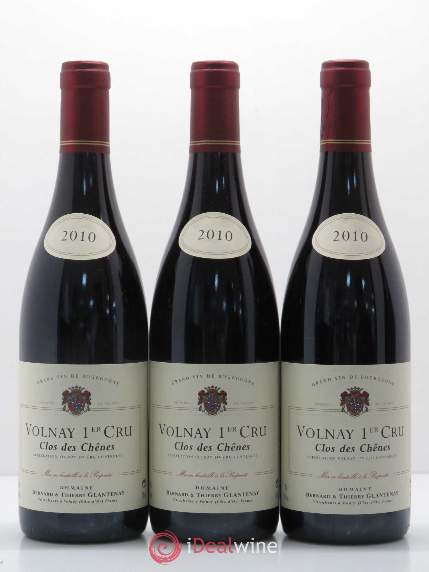 Volnay 1er Cru Clos des Chênes Bernard et Thierry Glantenay (Domaine) 2010 - Lot de 6 bouteilles - 1