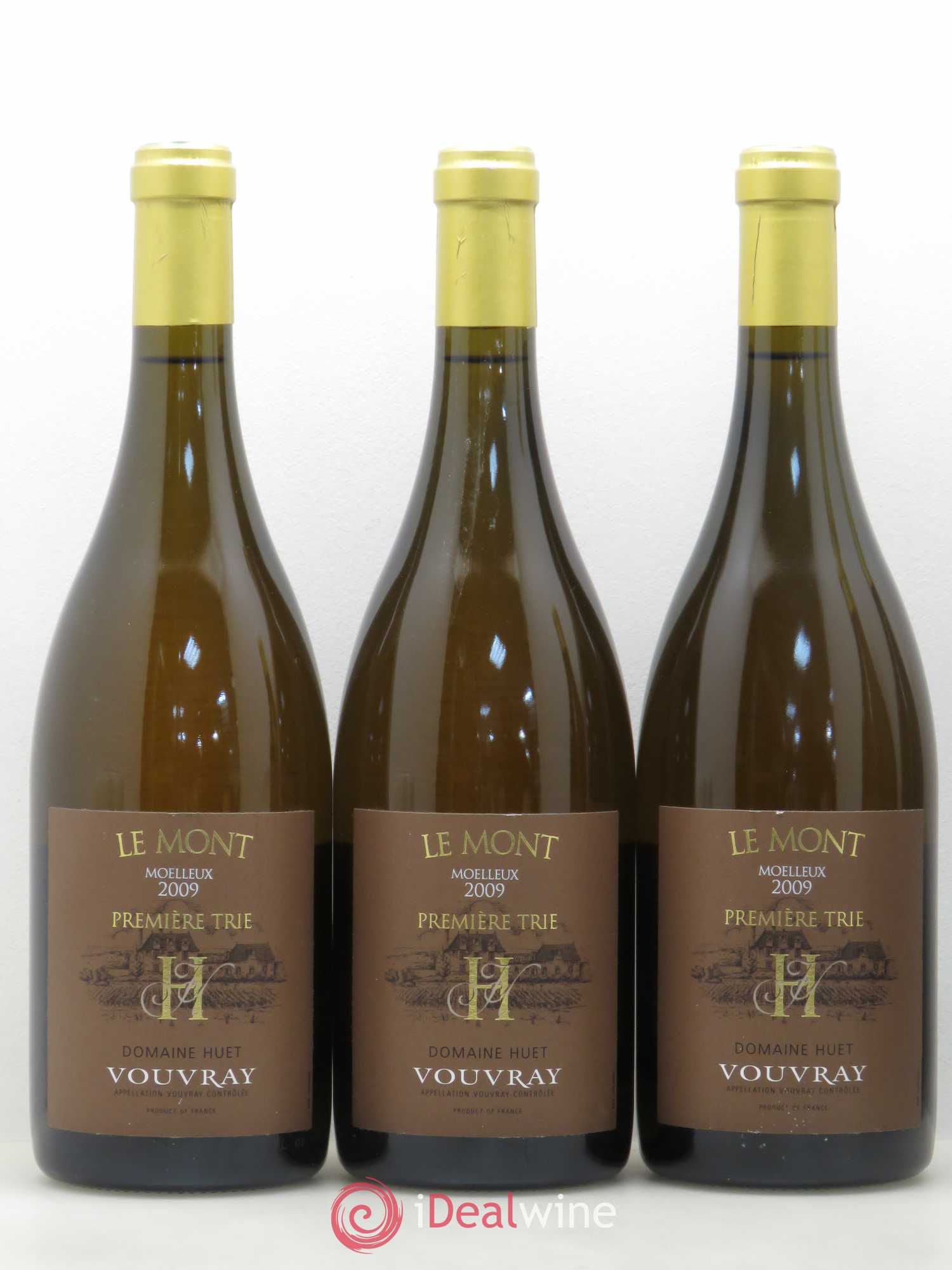 Vouvray Le Mont Moelleux 1ère Trie Domaine Huet 2009 - Lotto di 5 bottiglie - 1