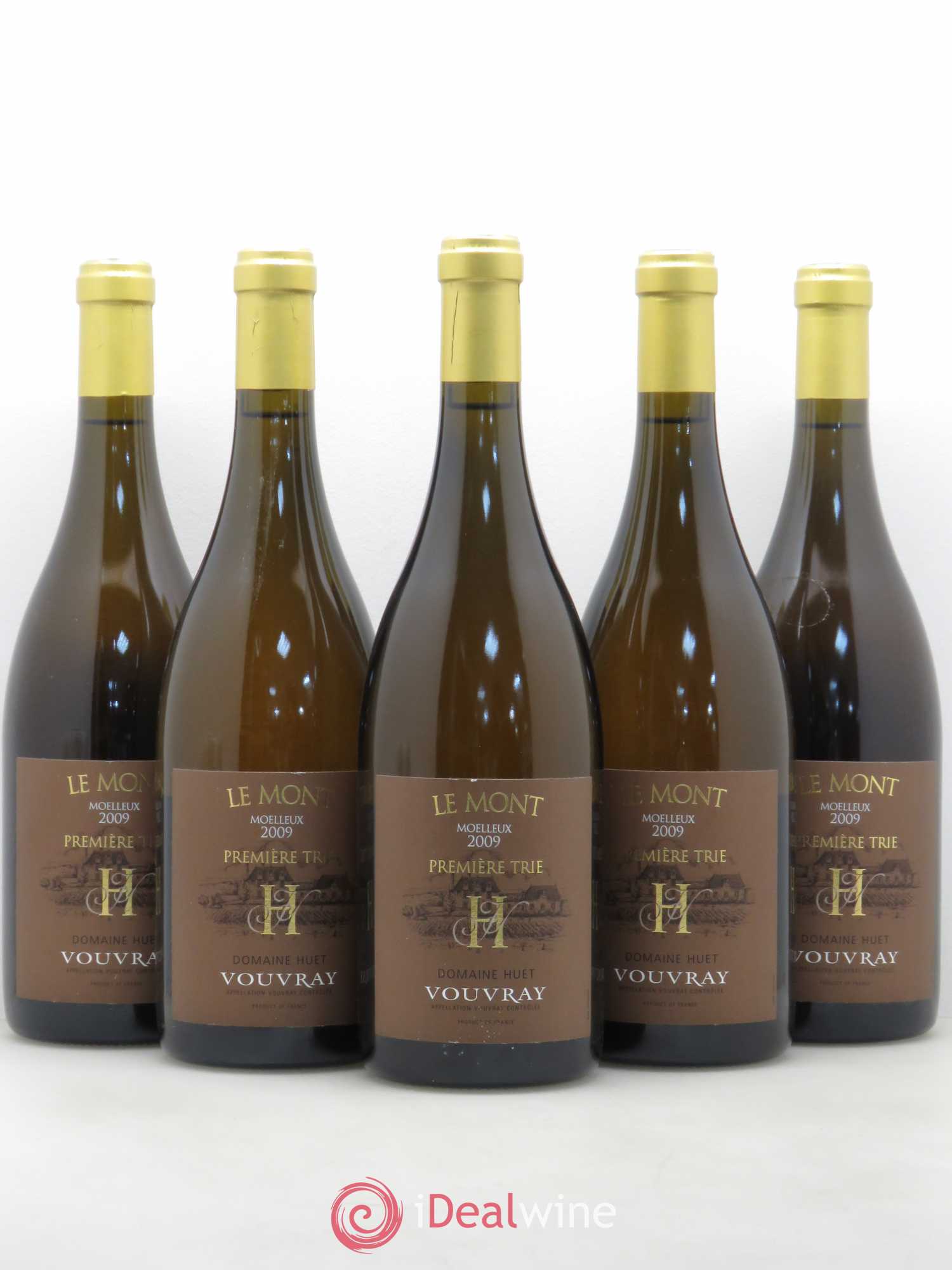 Vouvray Le Mont Moelleux 1ère Trie Domaine Huet 2009 - Lotto di 5 bottiglie - 0