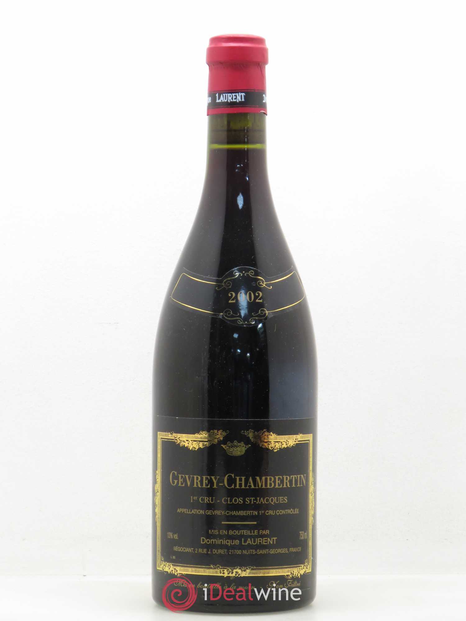 Gevrey-Chambertin 1er Cru Clos Saint Jacques Dominique Laurent 2002 - Lot de 1 bouteille - 0