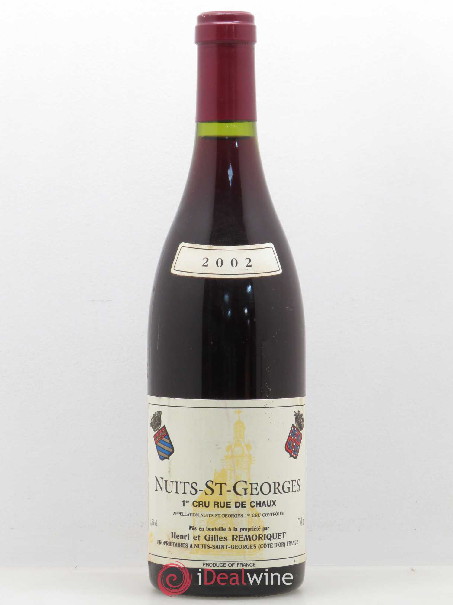 Nuits-Saint-Georges 1er Cru Rue de Chaux Gilles Remoriquet 2002 - Lot de 1 bouteille - 0