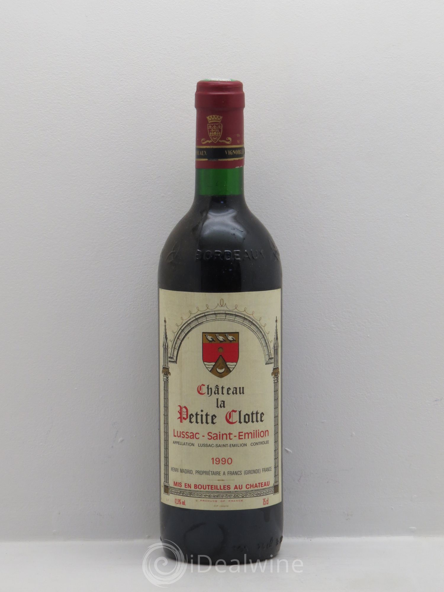 Bordeaux Château Petite Clotte - Lussac St Emilion 1990 - Posten von 1 Flasche - 0
