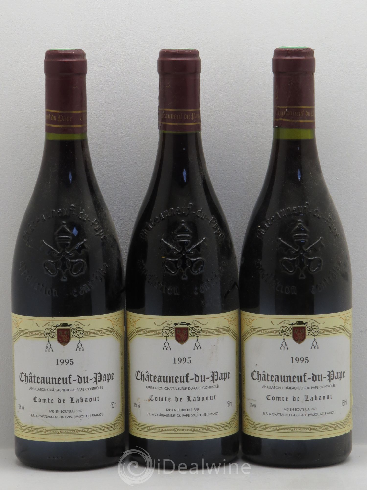 Châteauneuf-du-Pape Comte de Labaout 1995 - Lot de 3 bouteilles - 0