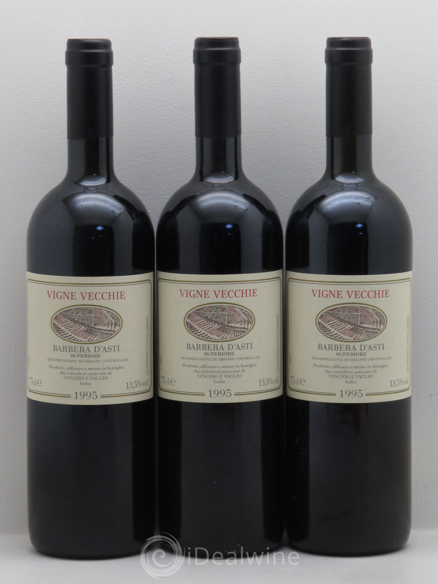 Italie Barbera d'Asti Vigne Vecchie 1995 - Posten von 3 Flaschen - 0