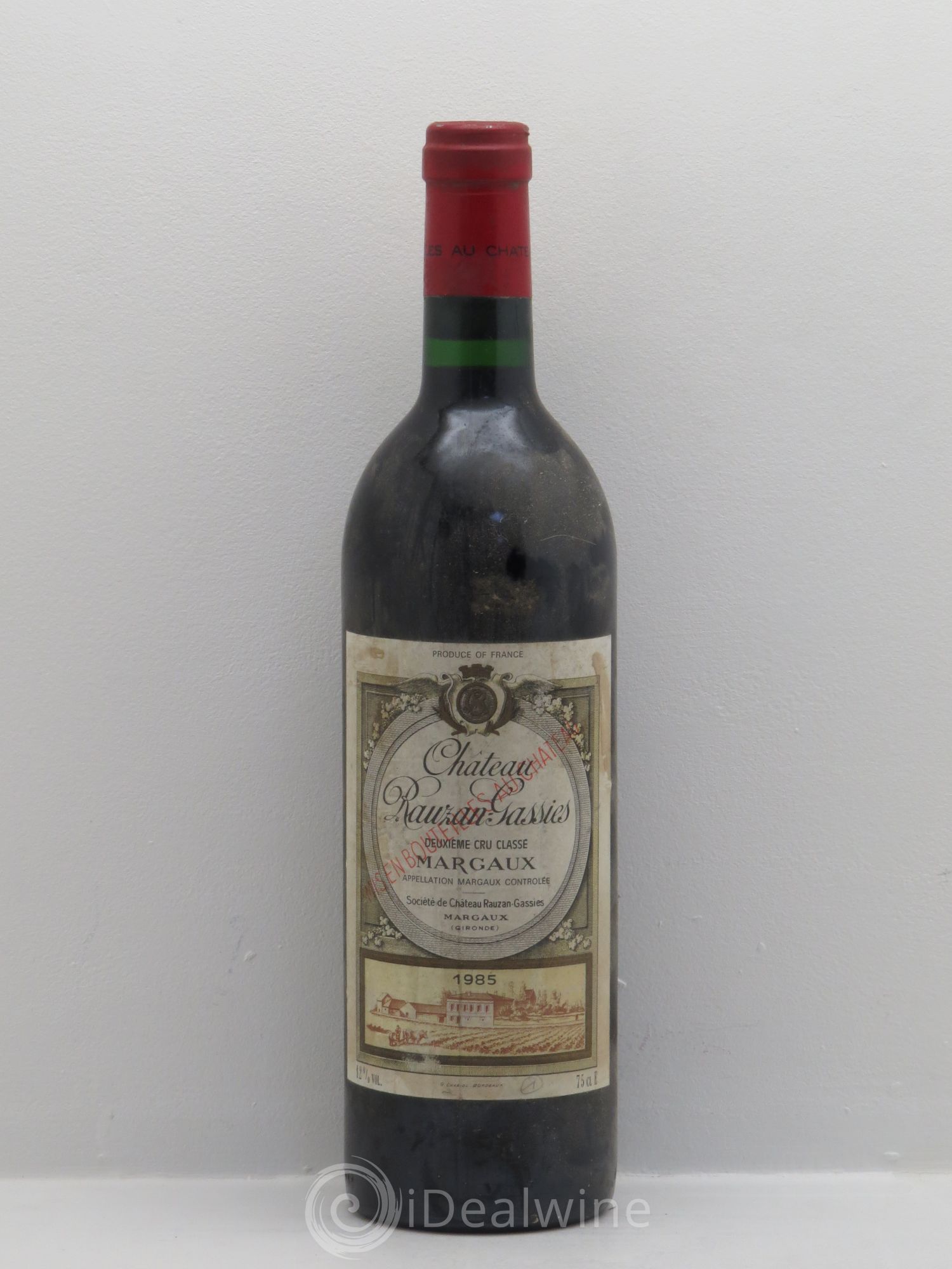 Château Rauzan-Gassies 2ème Grand Cru Classé 1985 - Lot de 1 bouteille - 0