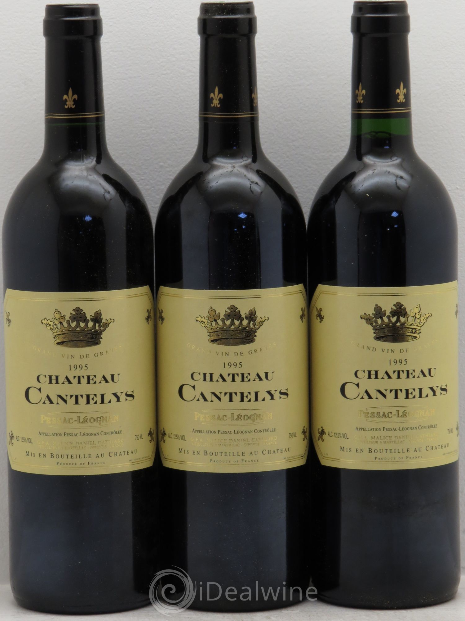 Château Cantelys 1995 - Lot de 3 bouteilles - 0