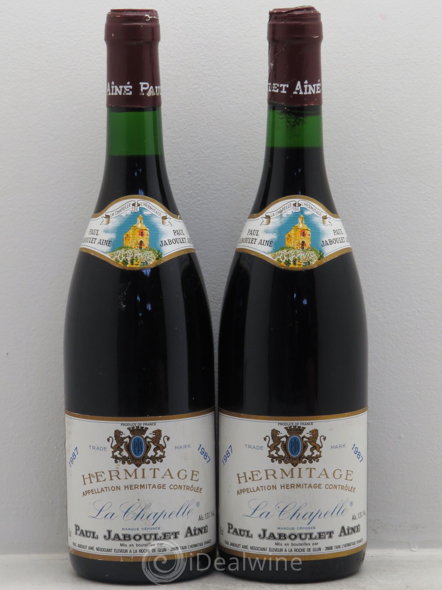 Hermitage La Chapelle Paul Jaboulet Ainé 1987 - Lot de 2 bouteilles - 0