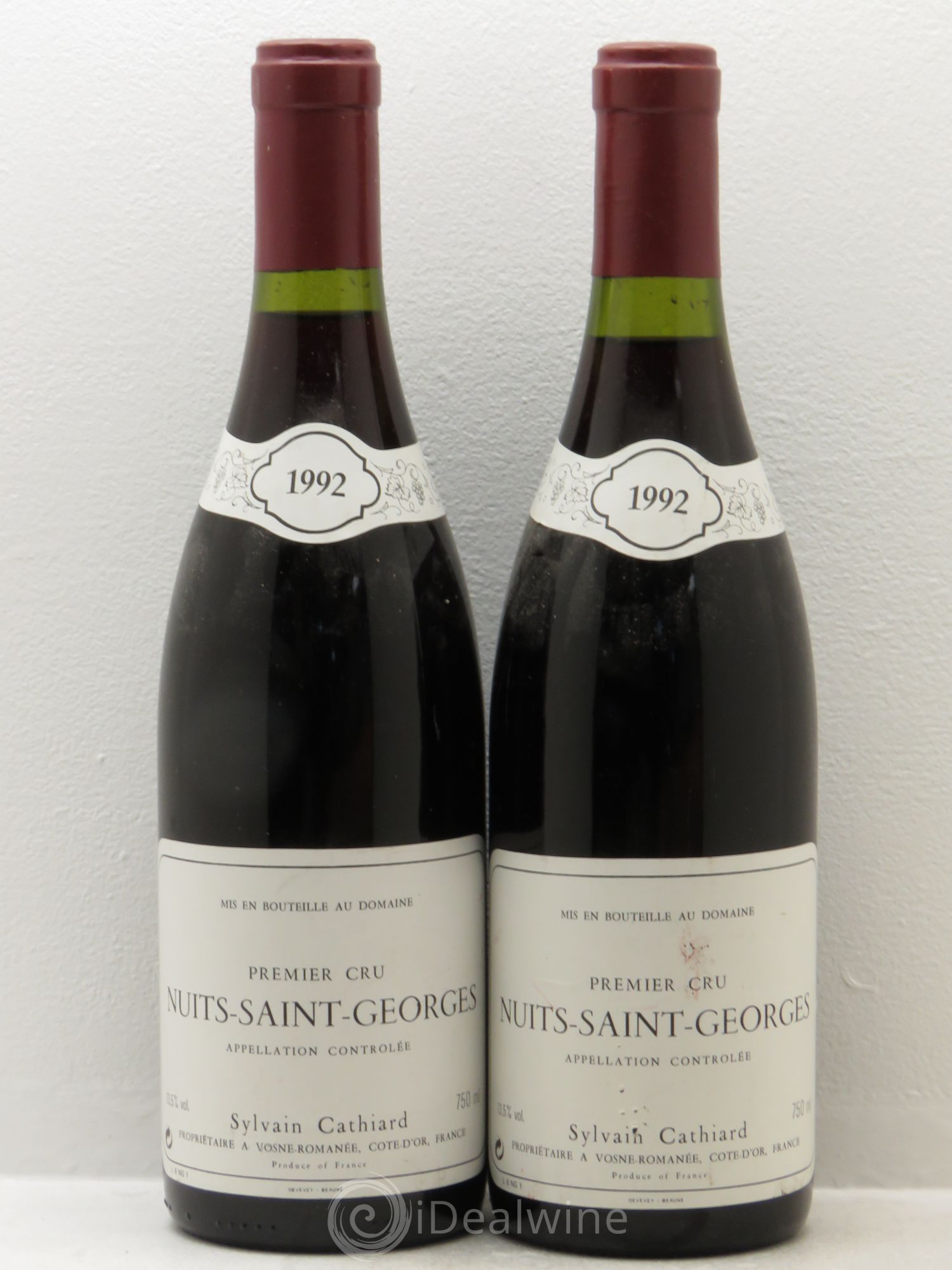 Nuits-Saint-Georges 1er Cru Domaine Cathiard 1992 - Lot de 2 bouteilles - 0