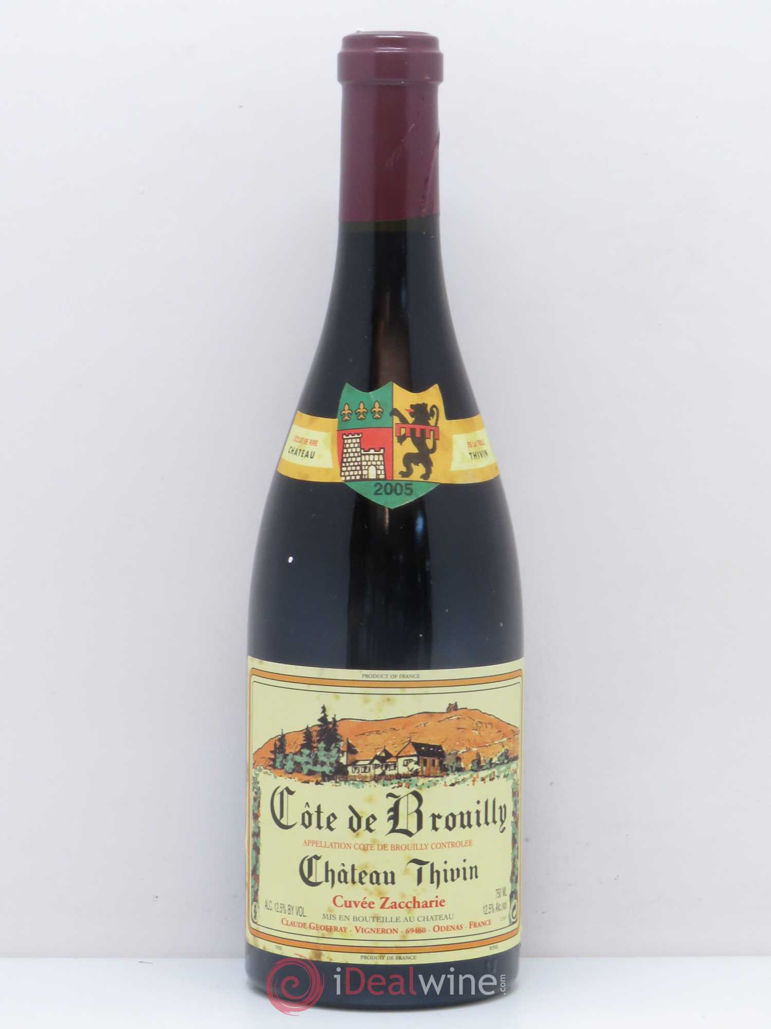Côte de Brouilly Cuvée Zaccharie Château Thivin 2005 - Lot de 1 bouteille - 0