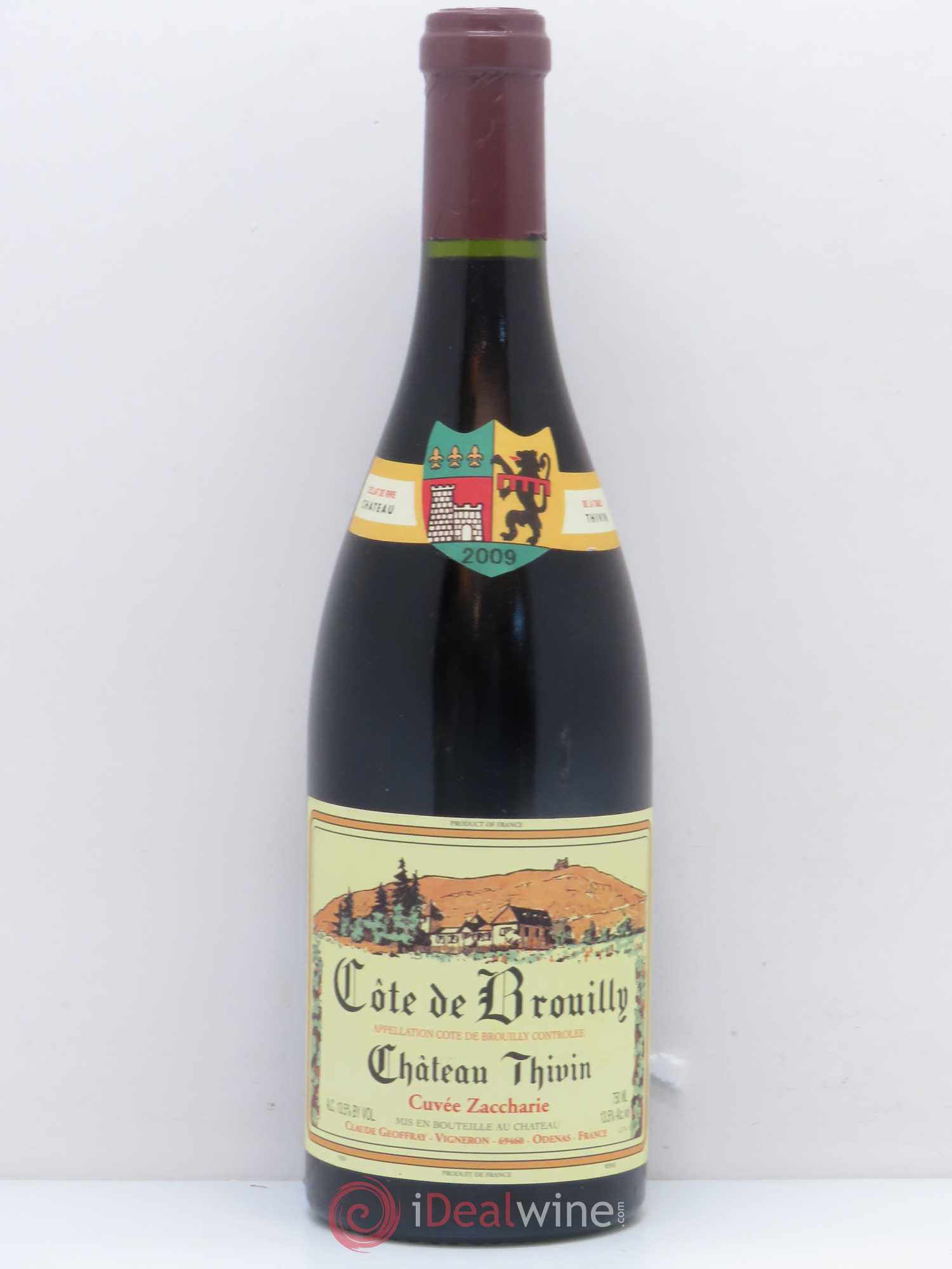 Côte de Brouilly Cuvée Zaccharie Château Thivin 2009 - Lot de 1 bouteille - 0